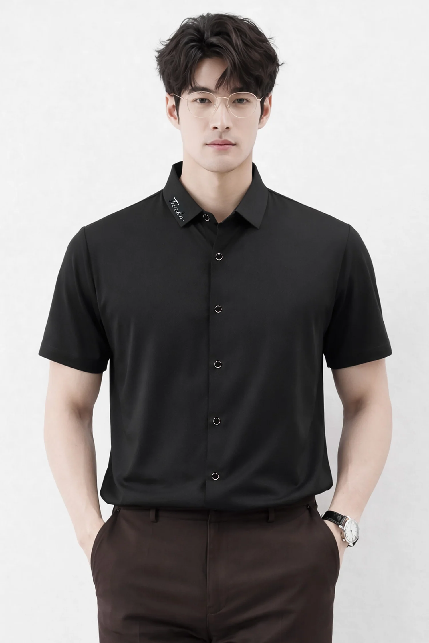 Turbo Modern Drape Casual Shirt - Image 7