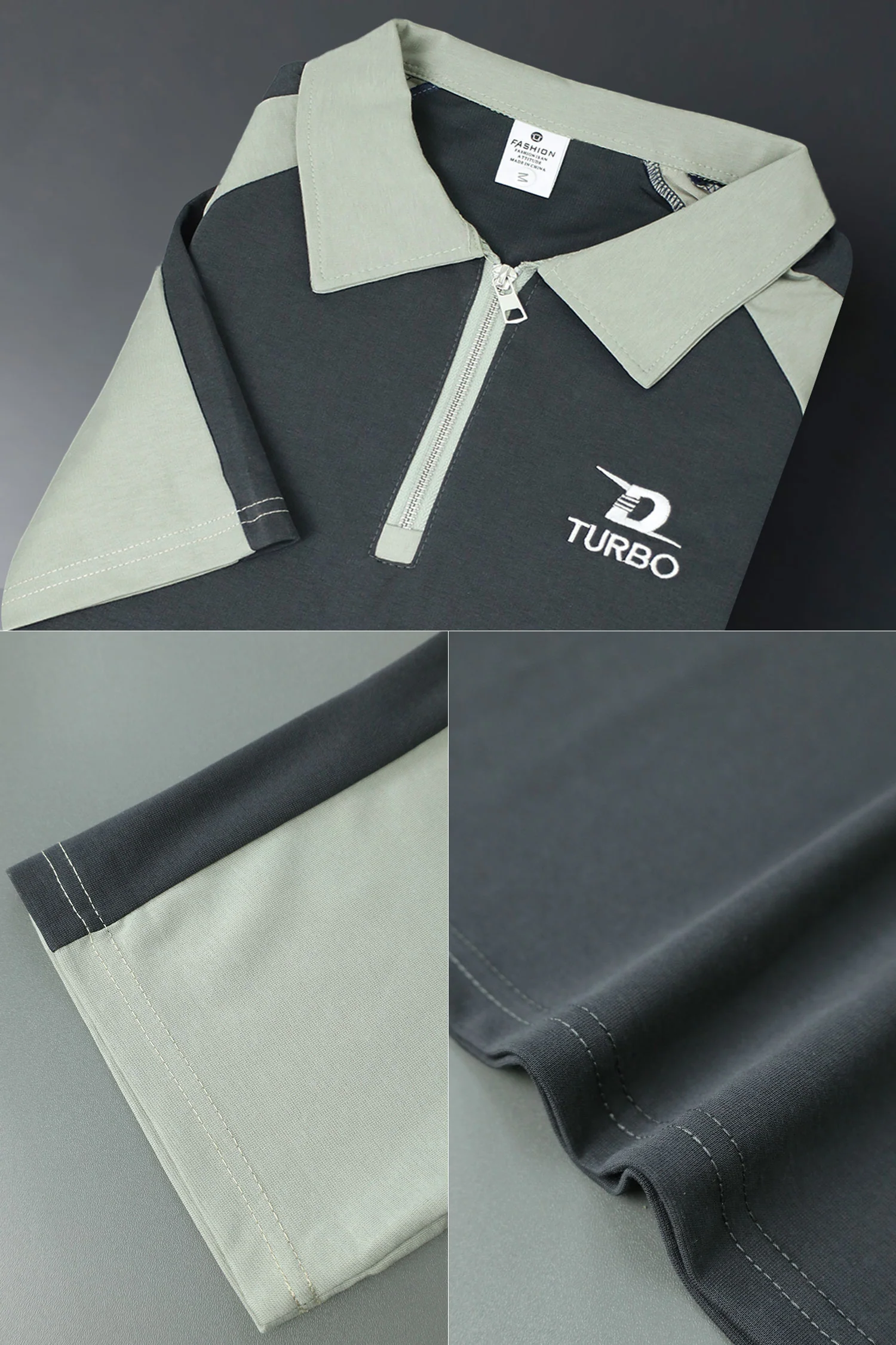Turbo Modern Placket Men's Polo Shirt - Image 8