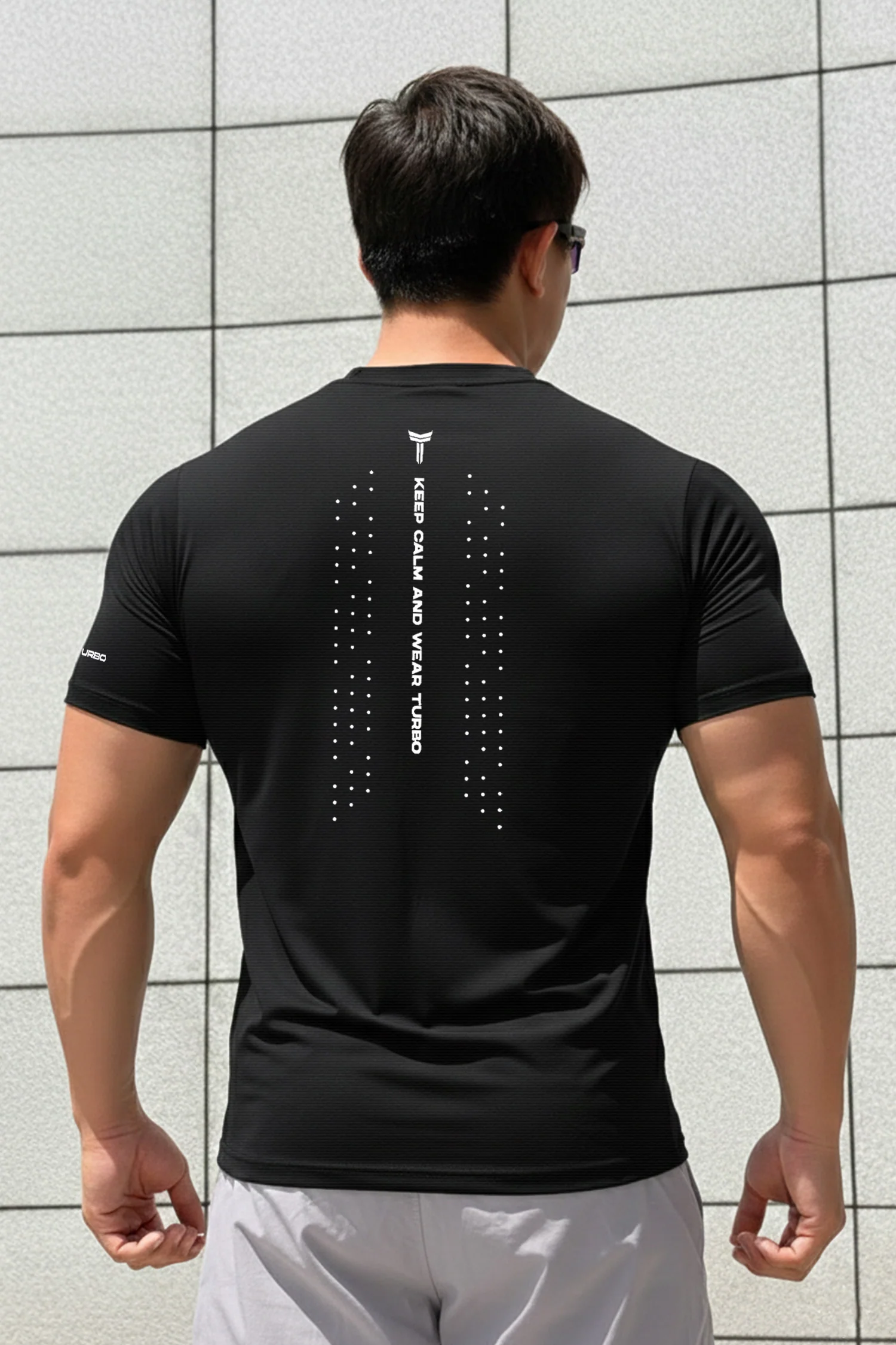 Turbo Motivational Quote ClimaCool Dry-Fit Tee In Black - Image 2