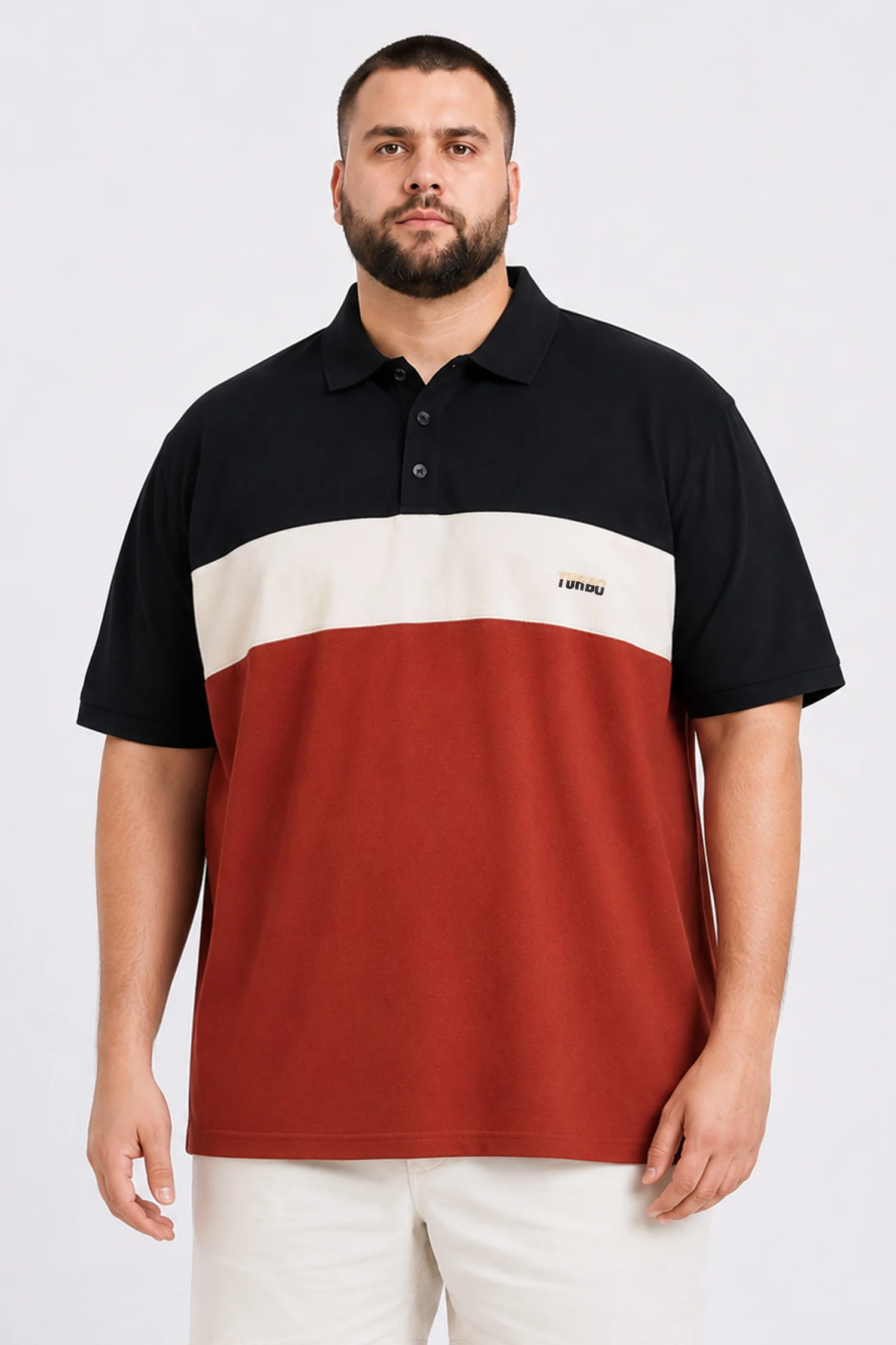 Turbo Panel Style Big & Tall Men's Polo Shirt - Image 11