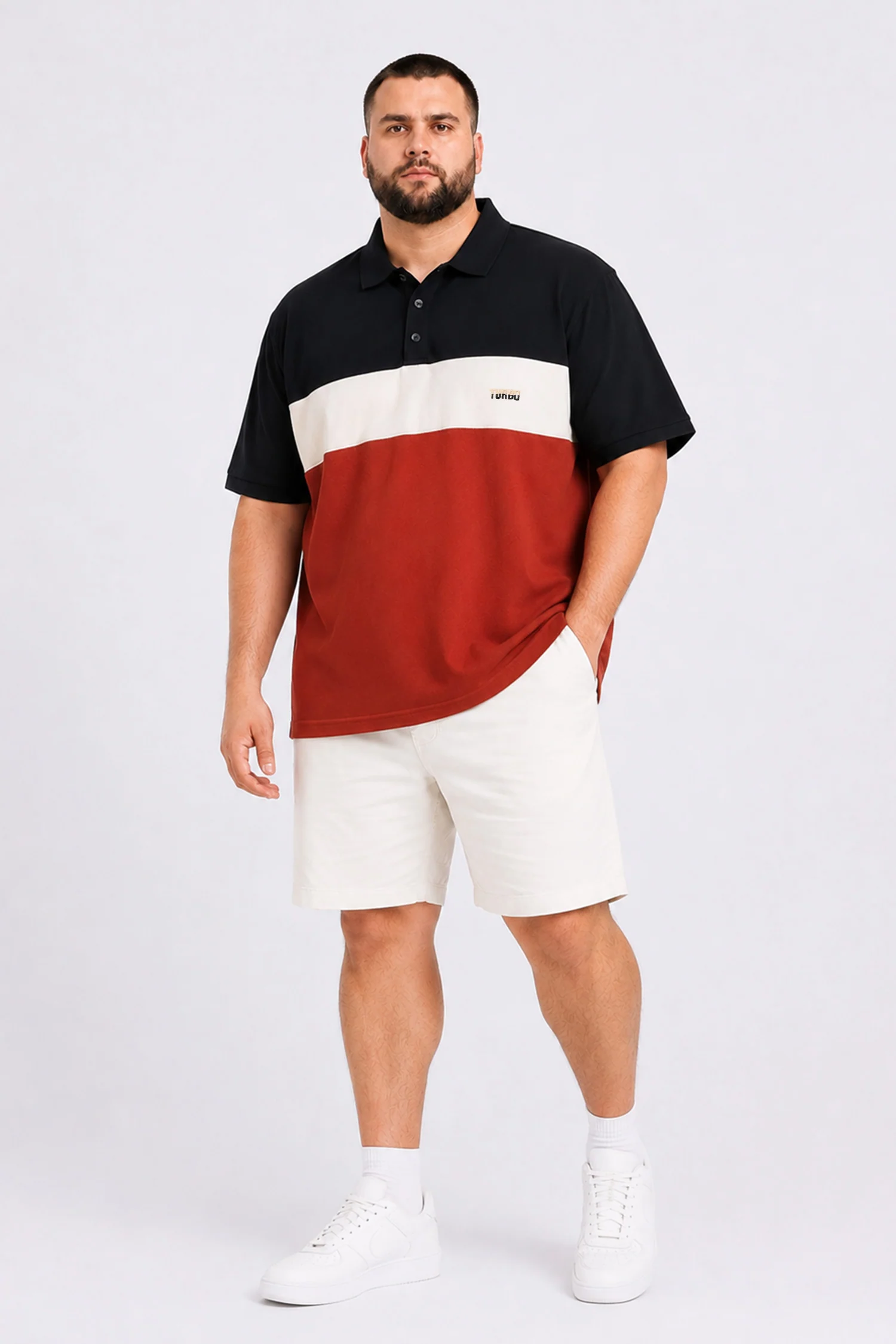 Turbo Panel Style Big & Tall Men's Polo Shirt - Image 12
