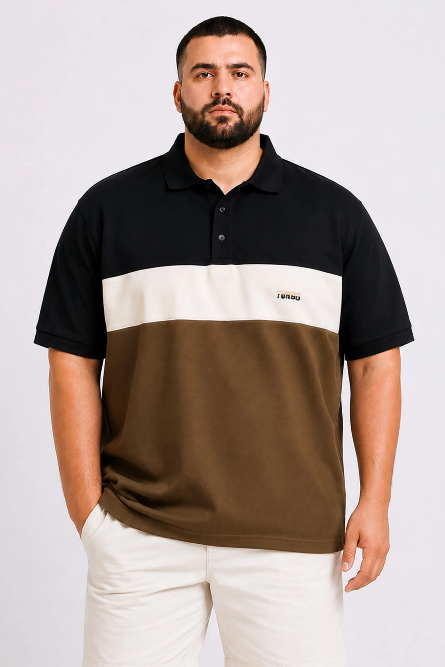 Turbo Panel Style Big & Tall Men's Polo Shirt - Image 6