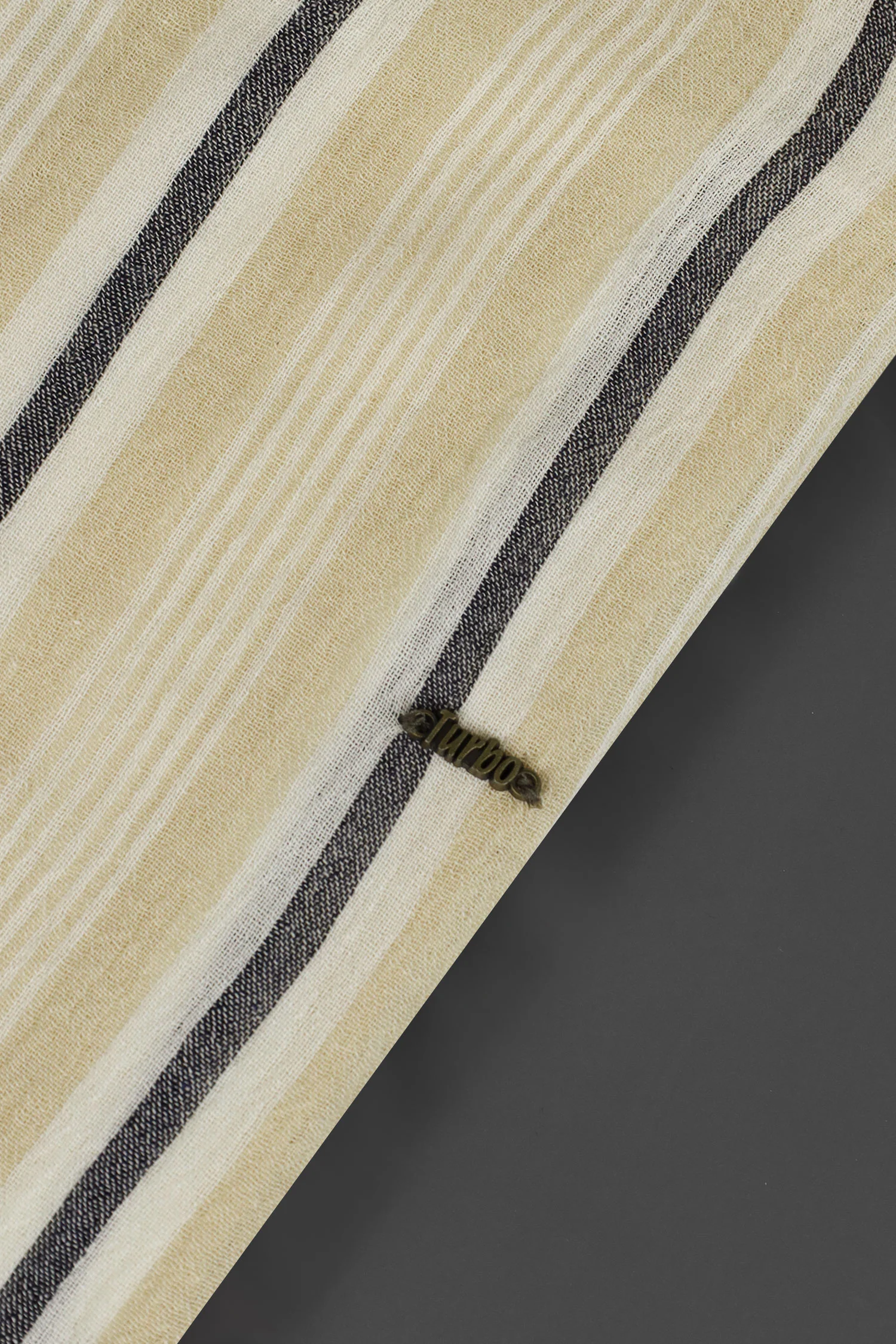 Turbo Patterned Lining Style Casual Shirt In Beige - Image 6