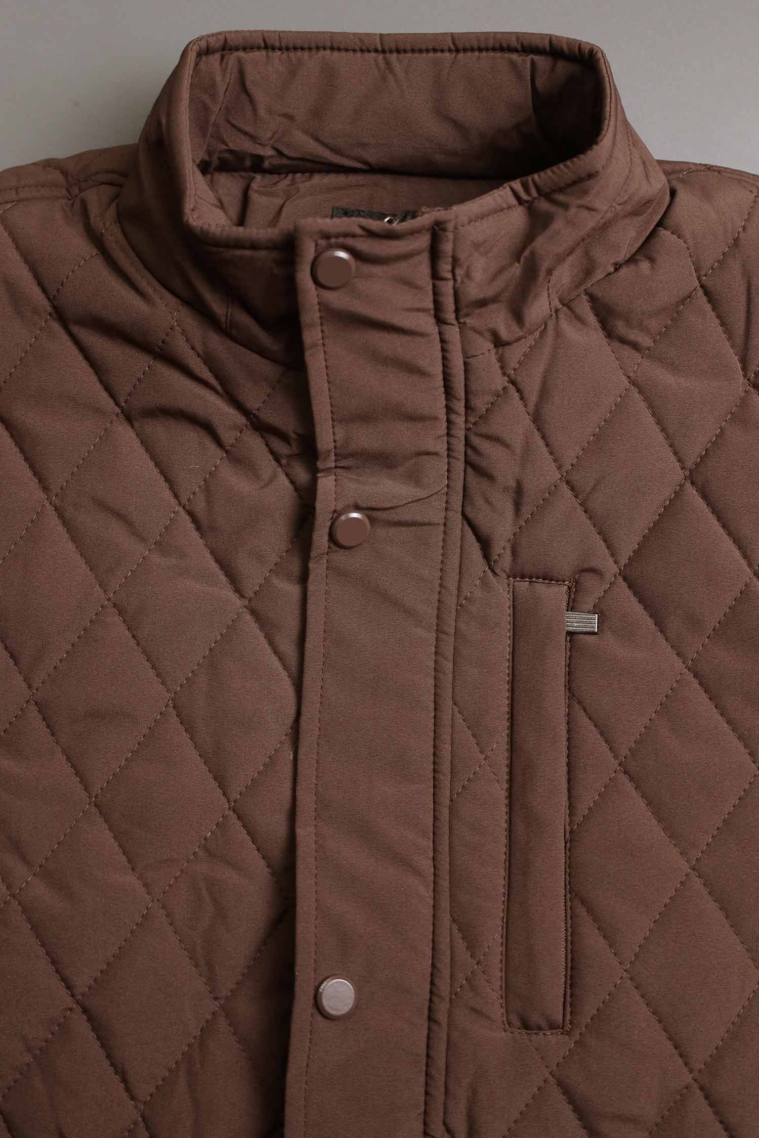 Turbo Placket Pockets Quilted Puffer Jacket - Image 19