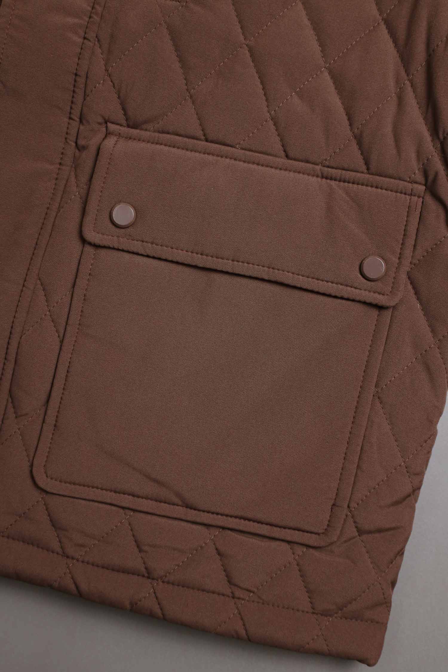 Turbo Placket Pockets Quilted Puffer Jacket - Image 20