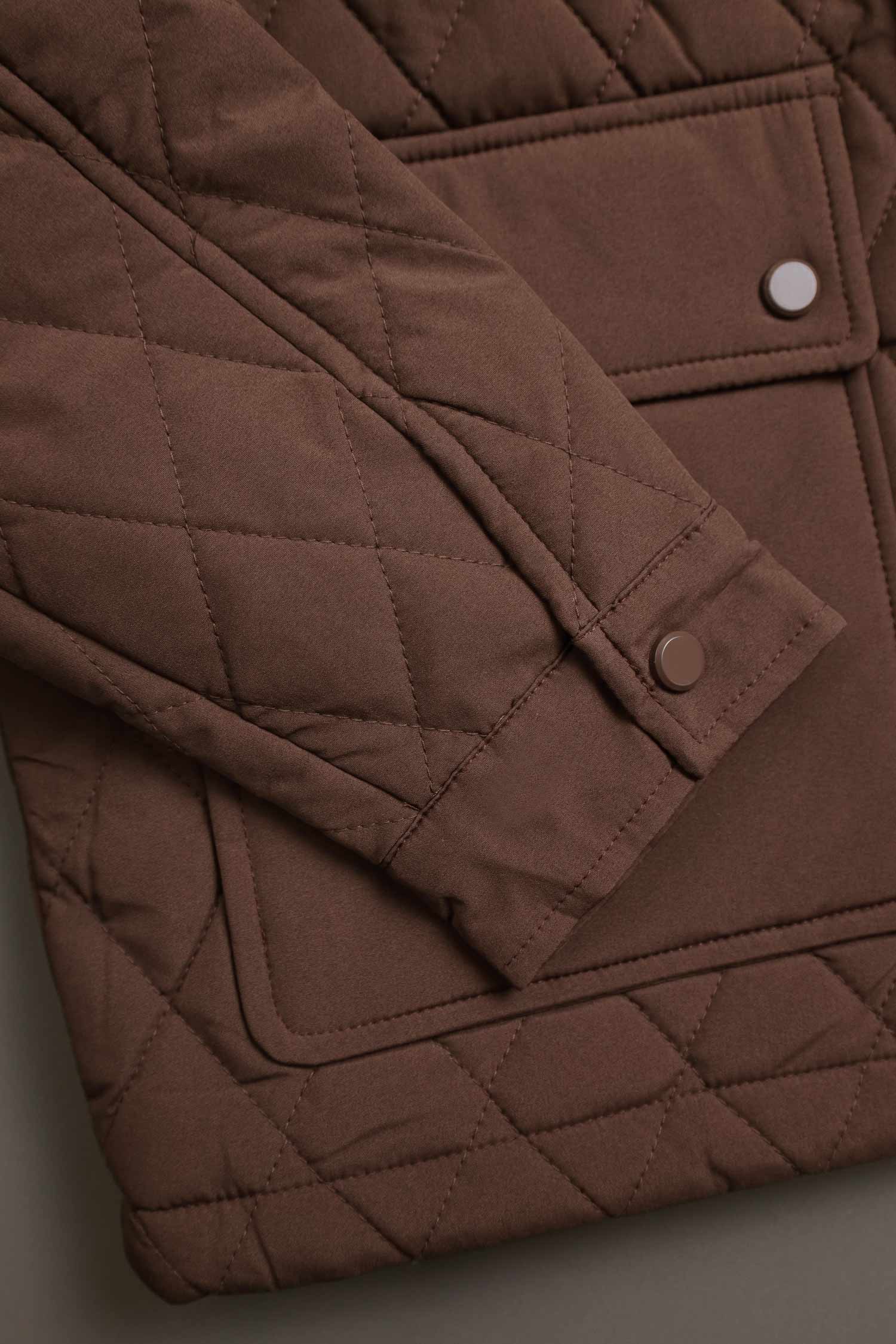 Turbo Placket Pockets Quilted Puffer Jacket - Image 21