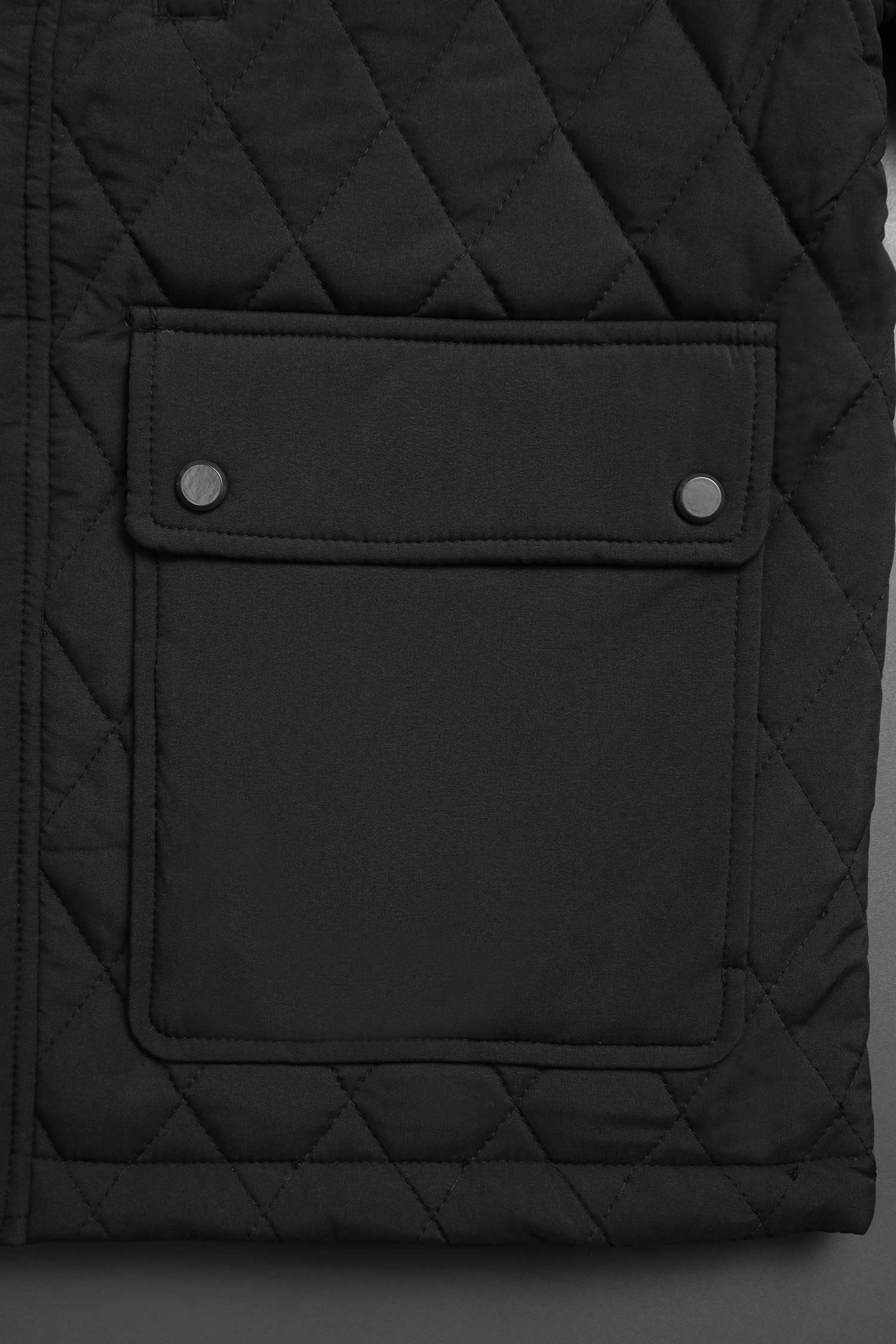 Turbo Placket Pockets Quilted Puffer Jacket - Image 4