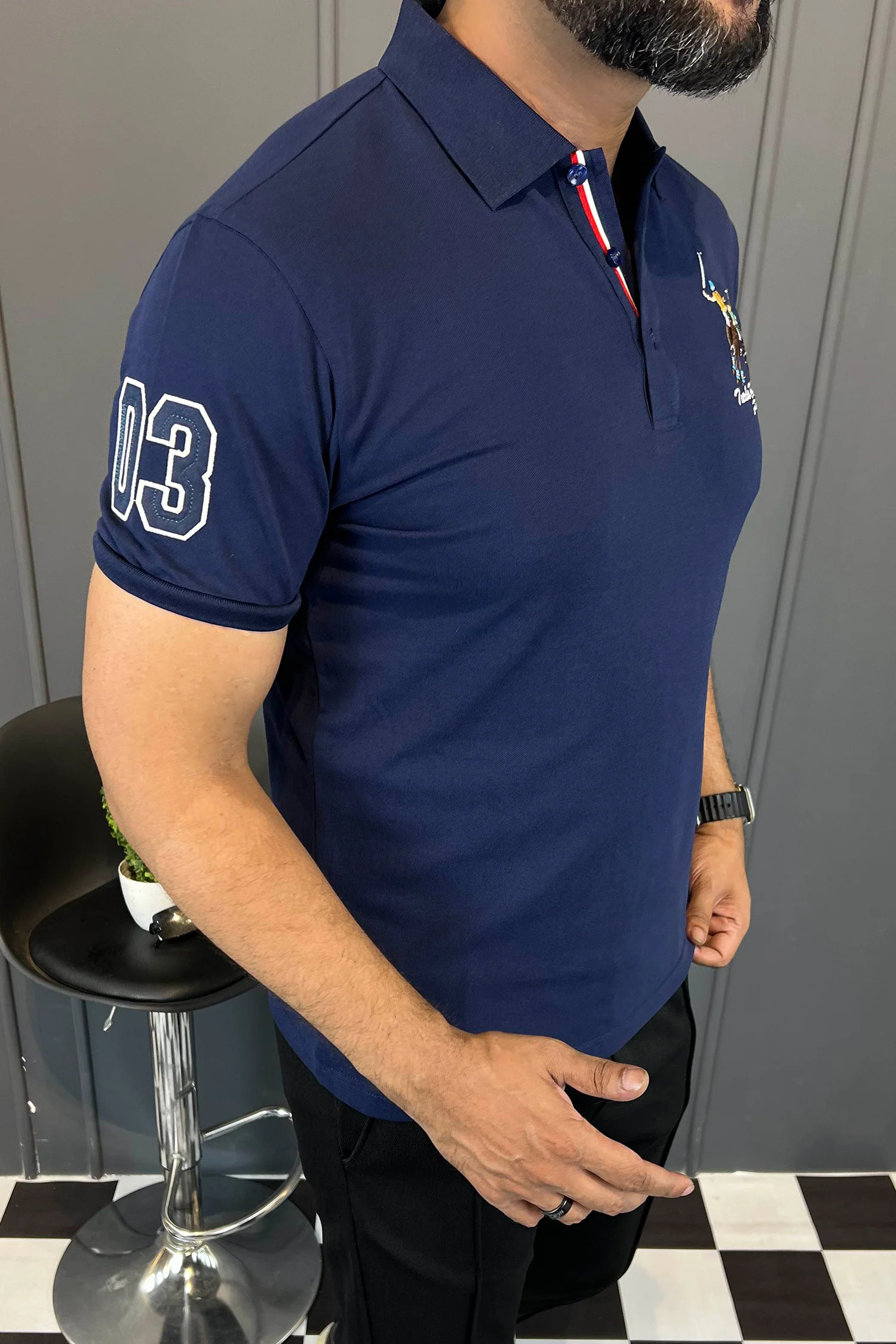 Turbo Polo Club Horse Pony Badge Men's Polo Shirt - Image 11