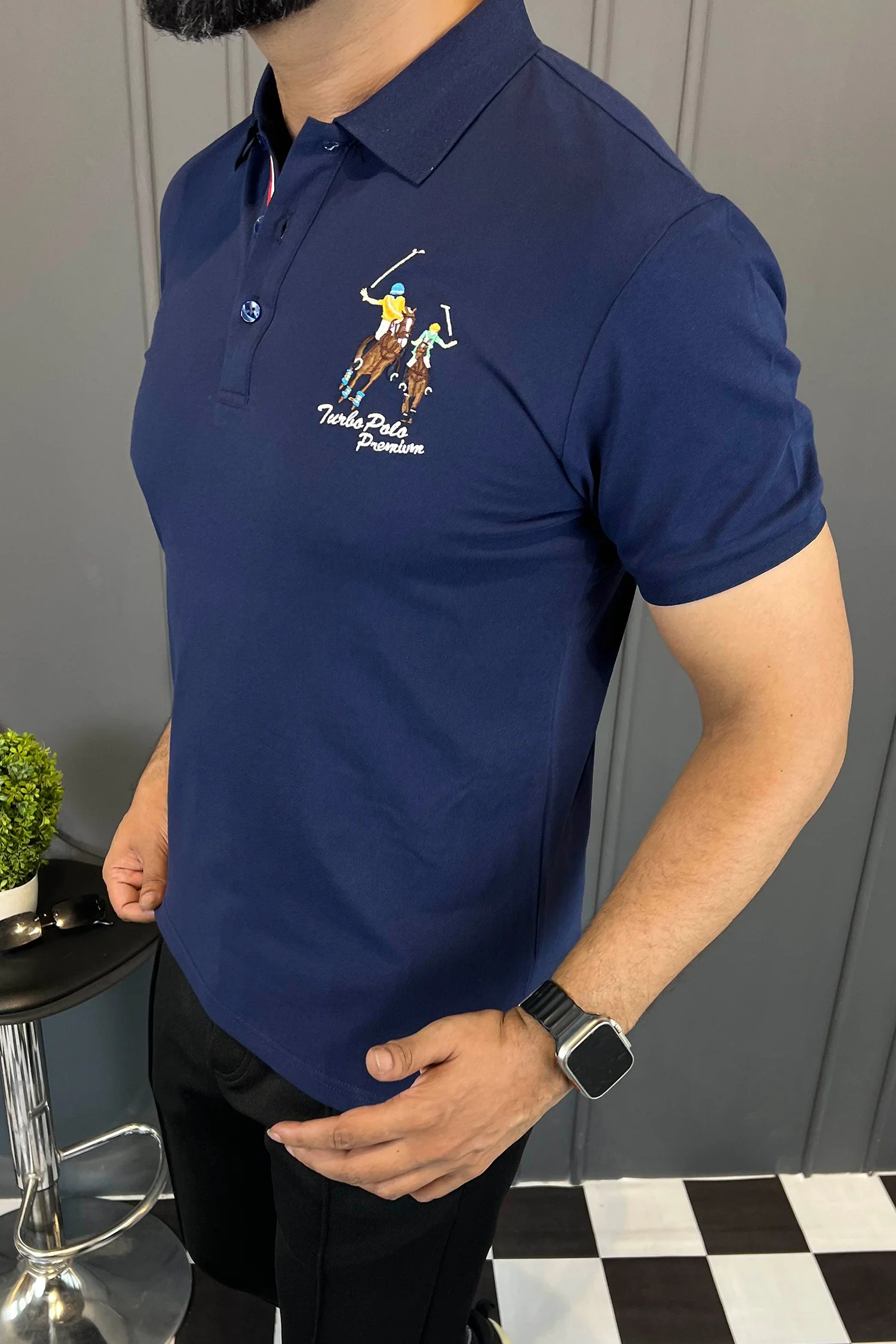 Turbo Polo Club Horse Pony Badge Men's Polo Shirt - Image 12