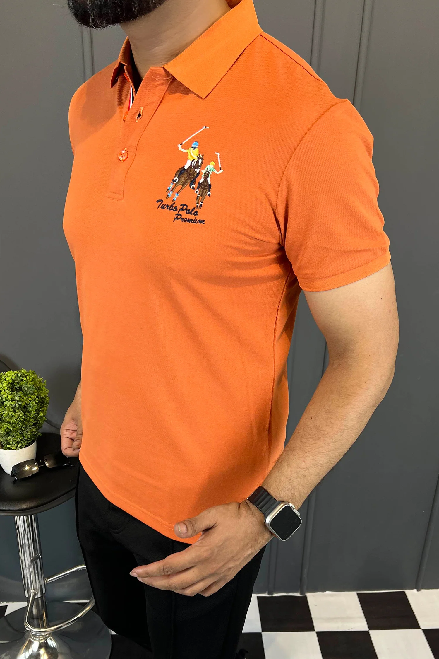 Turbo Polo Club Horse Pony Badge Men's Polo Shirt - Image 9
