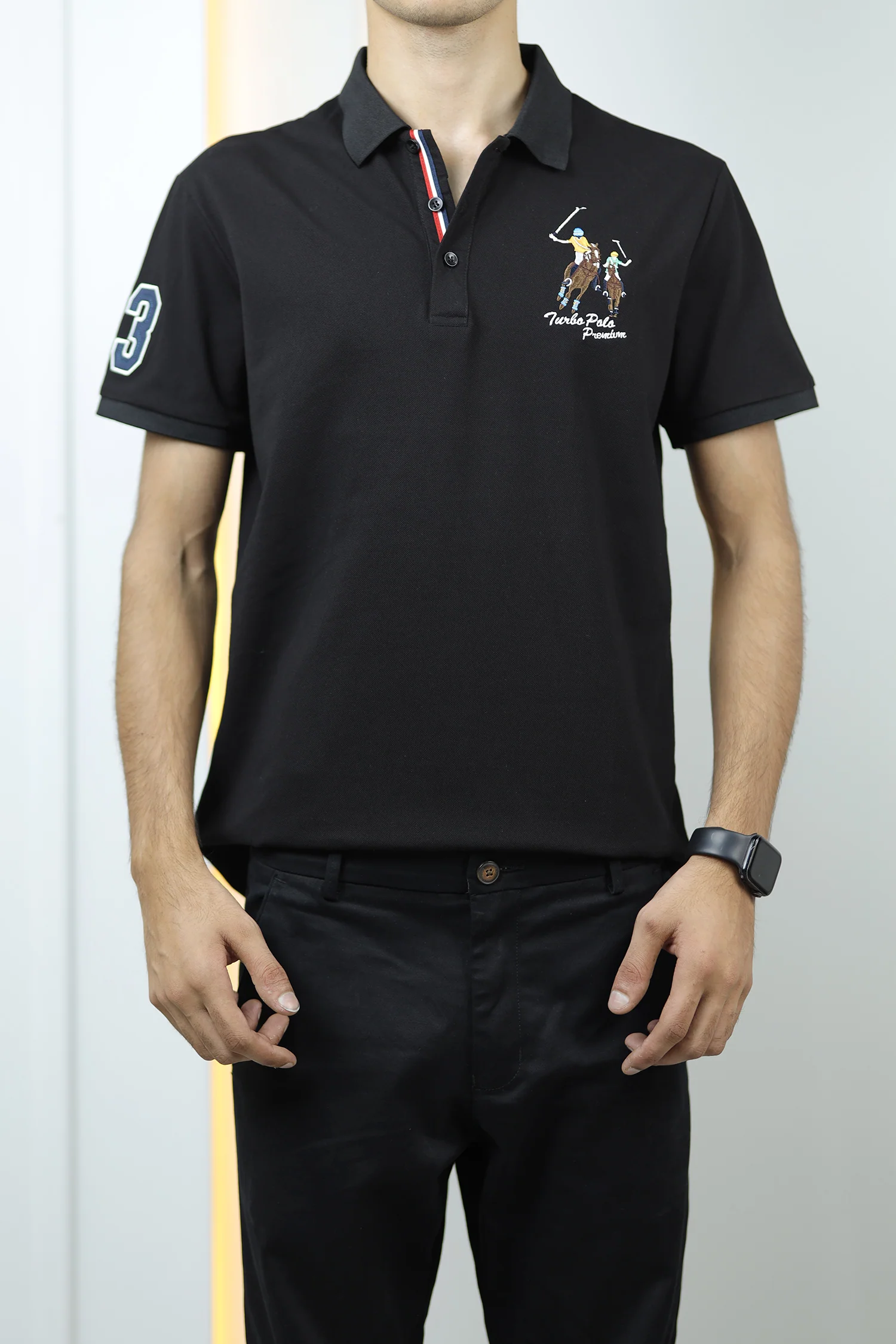 Turbo Polo Club Horse Pony Badge Men's Polo Shirt - Image 6