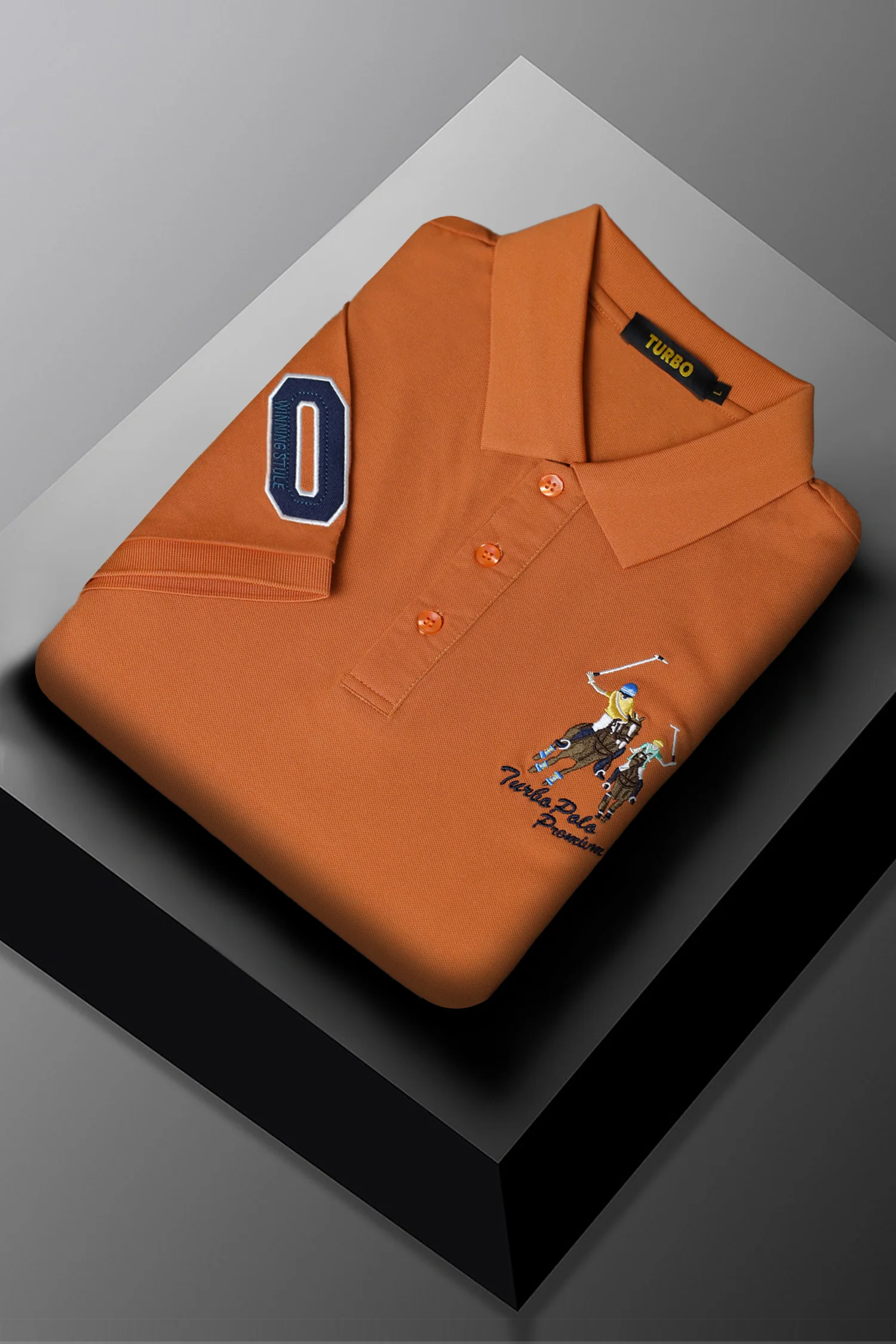 Turbo Polo Club Horse Pony Badge Men's Polo Shirt - Image 7