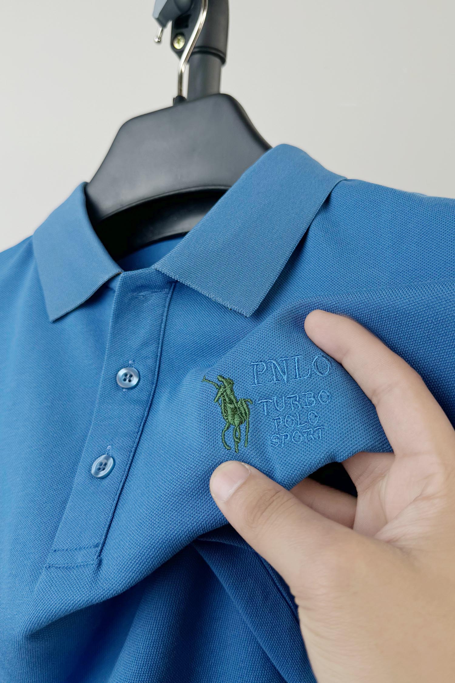 Turbo Polo Collar Tipping Men's Polo Shirt - Image 8