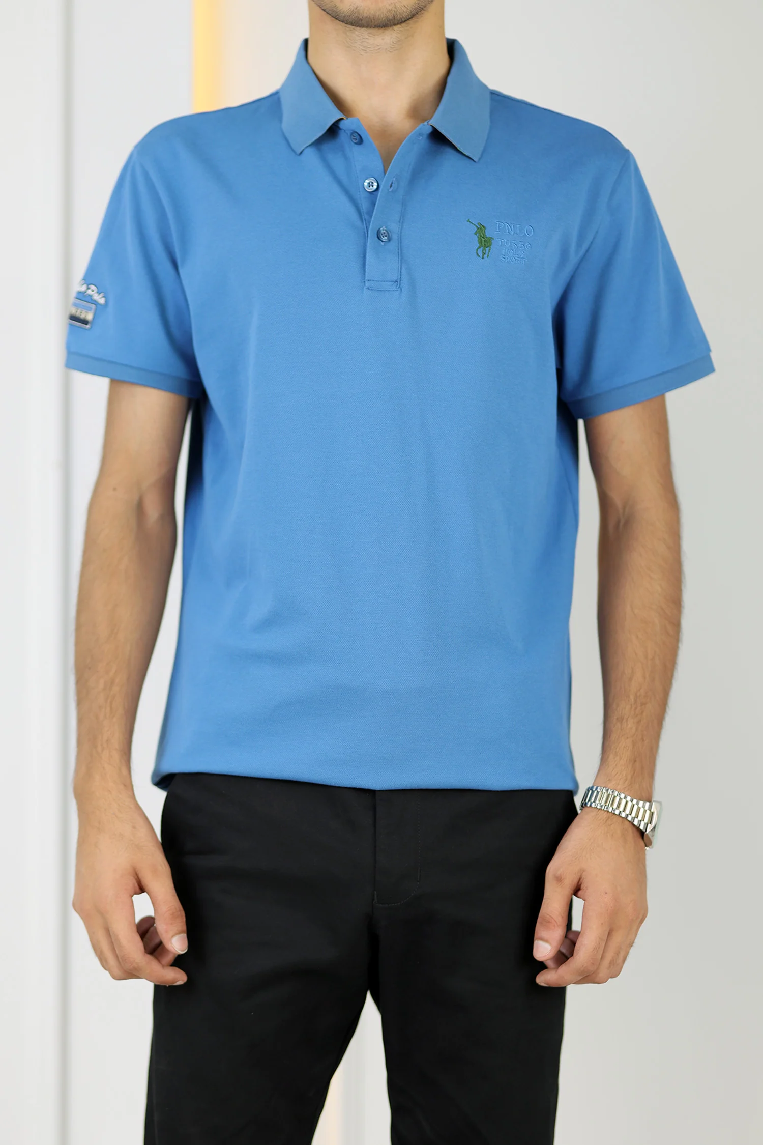 Turbo Polo Collar Tipping Men's Polo Shirt - Image 6