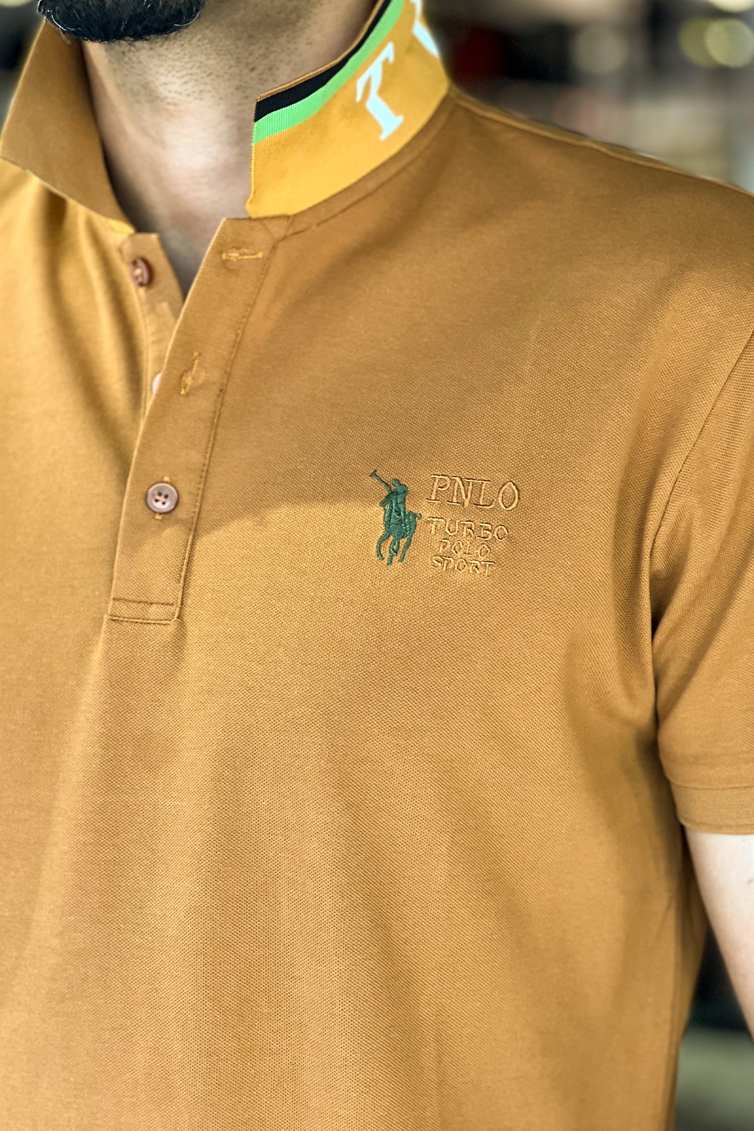 Turbo Polo Collar Tipping Men's Polo Shirt - Image 8