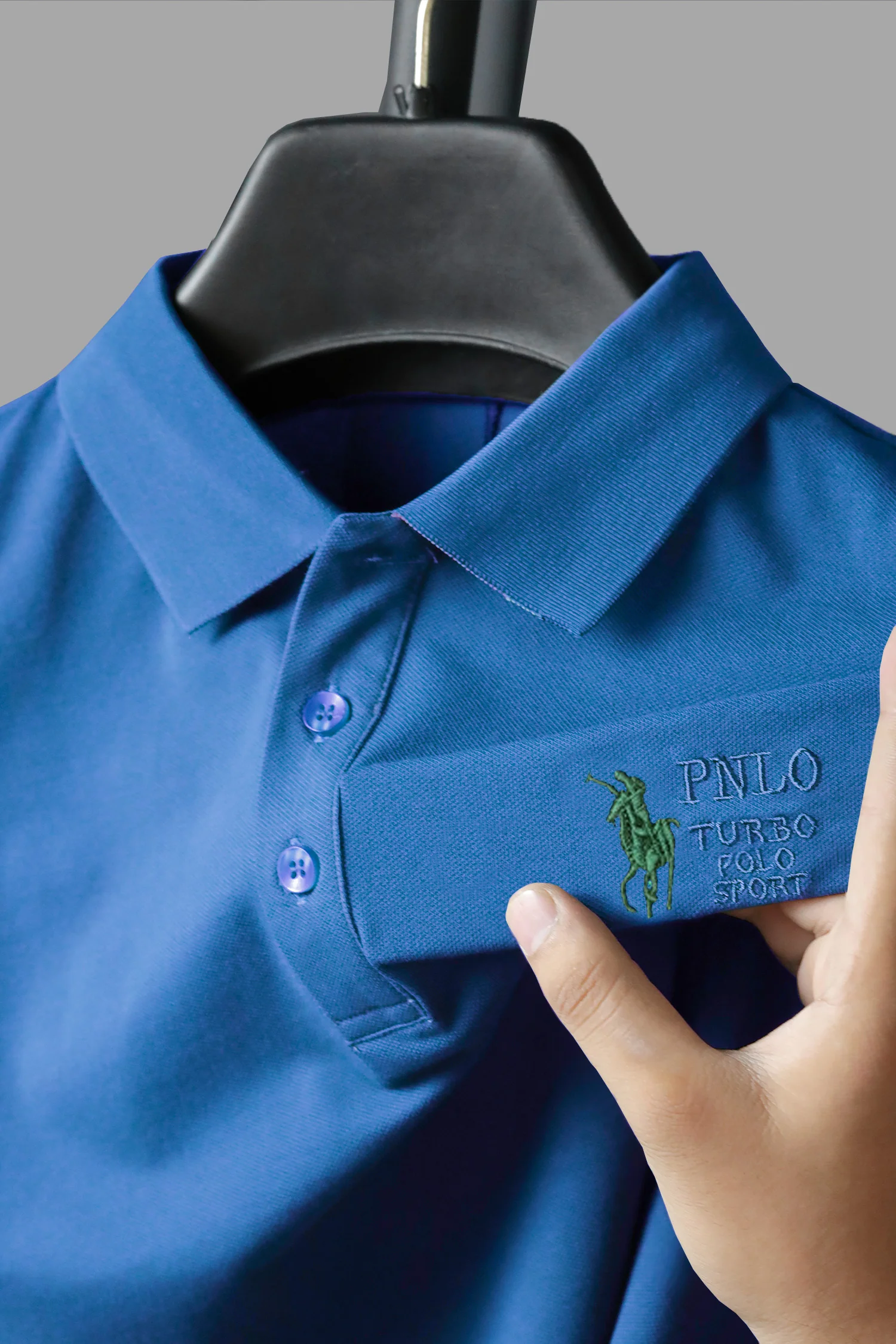 Turbo Polo Collar Tipping Men's Polo Shirt - Image 4