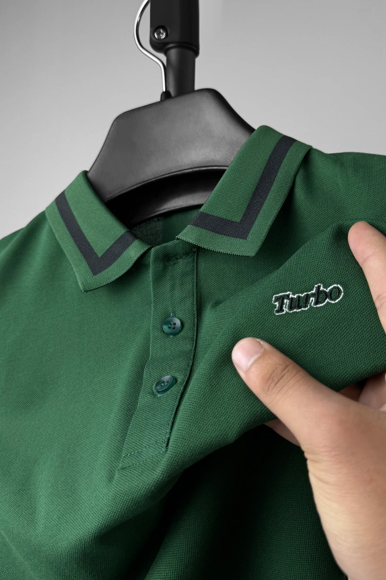 Turbo Polo Pro Grade Tipped Men's Polo Shirt - Image 9