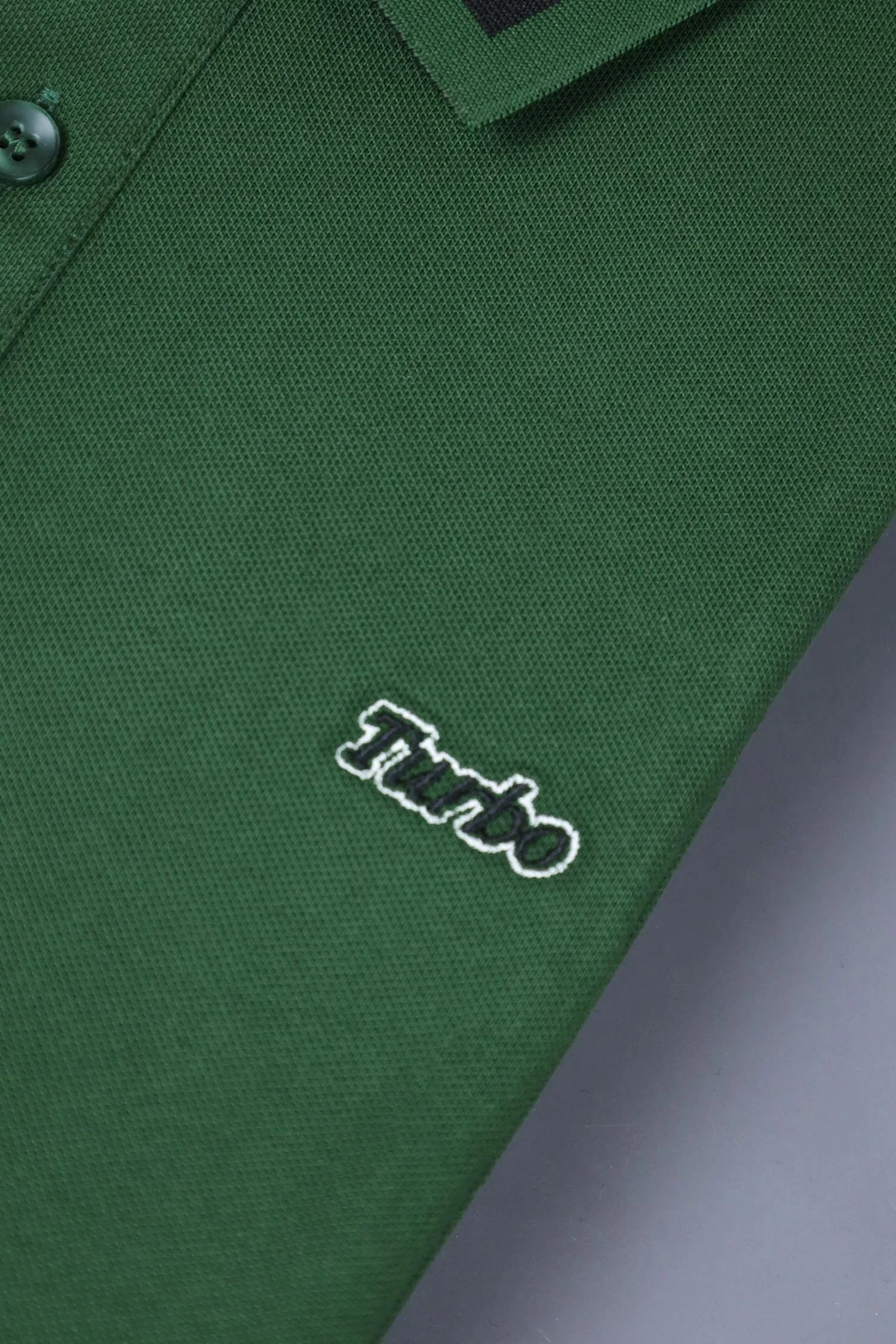 Turbo Polo Pro Grade Tipped Men's Polo Shirt In Green - Image 3