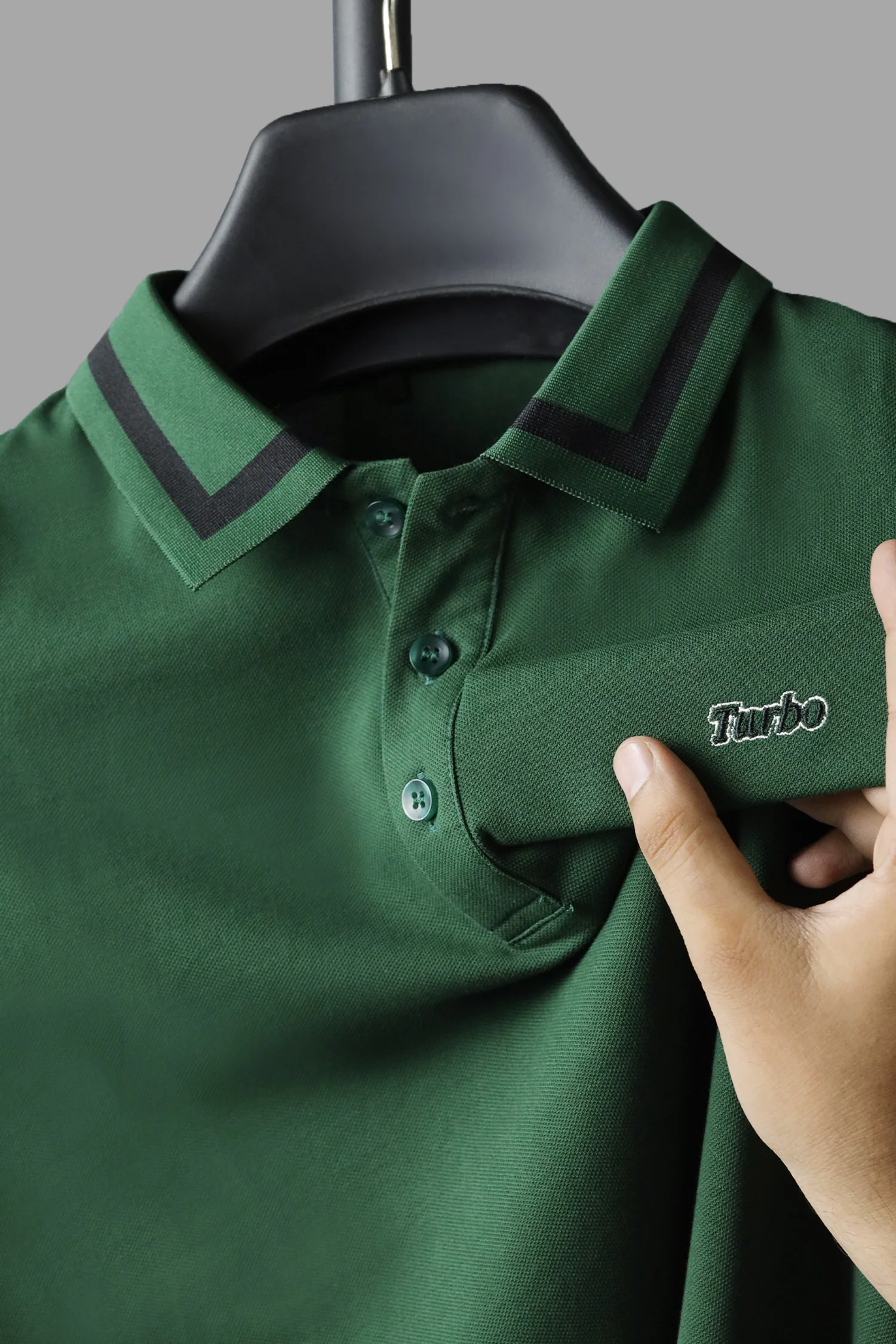 Turbo Polo Pro Grade Tipped Men's Polo Shirt In Green