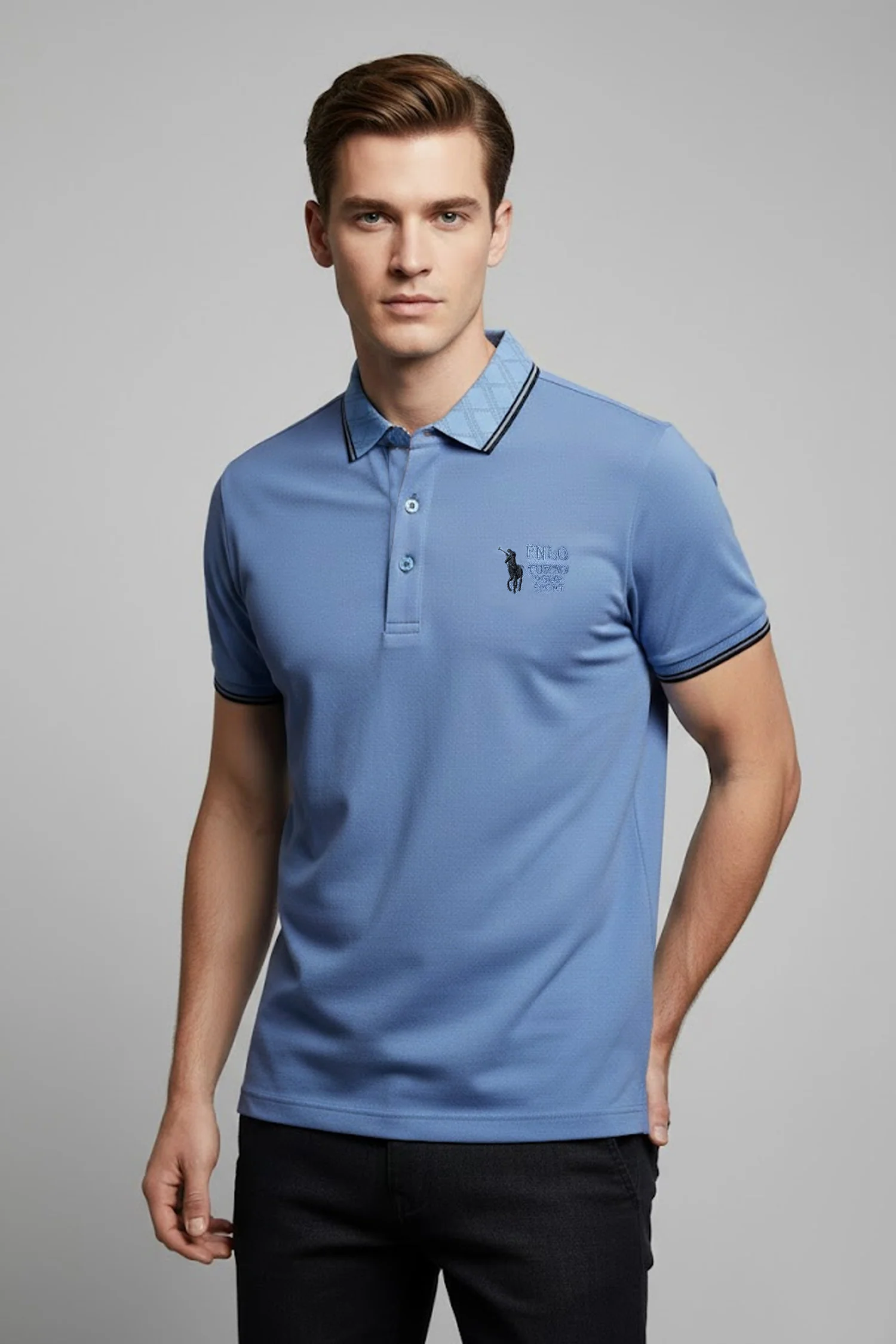 Turbo Polo Sport Super Men's Polo Shirt - Image 7