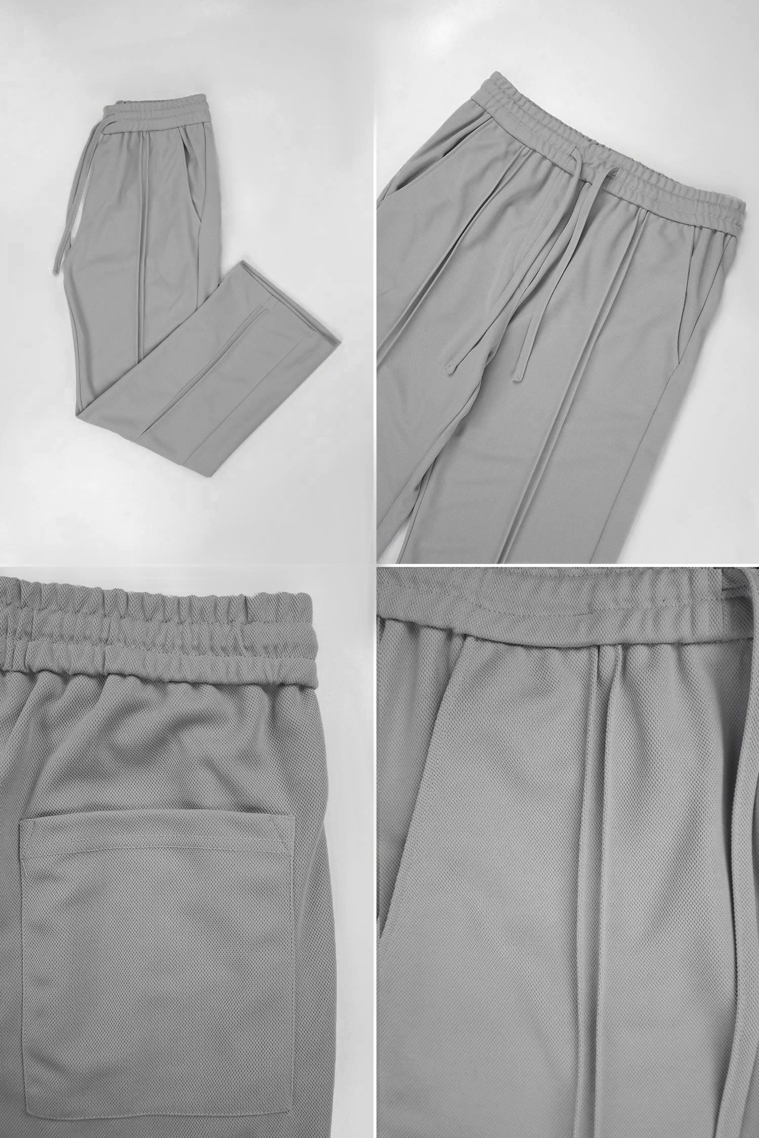Turbo Poplin Front-Double Line Trouser In  Gray - Image 3