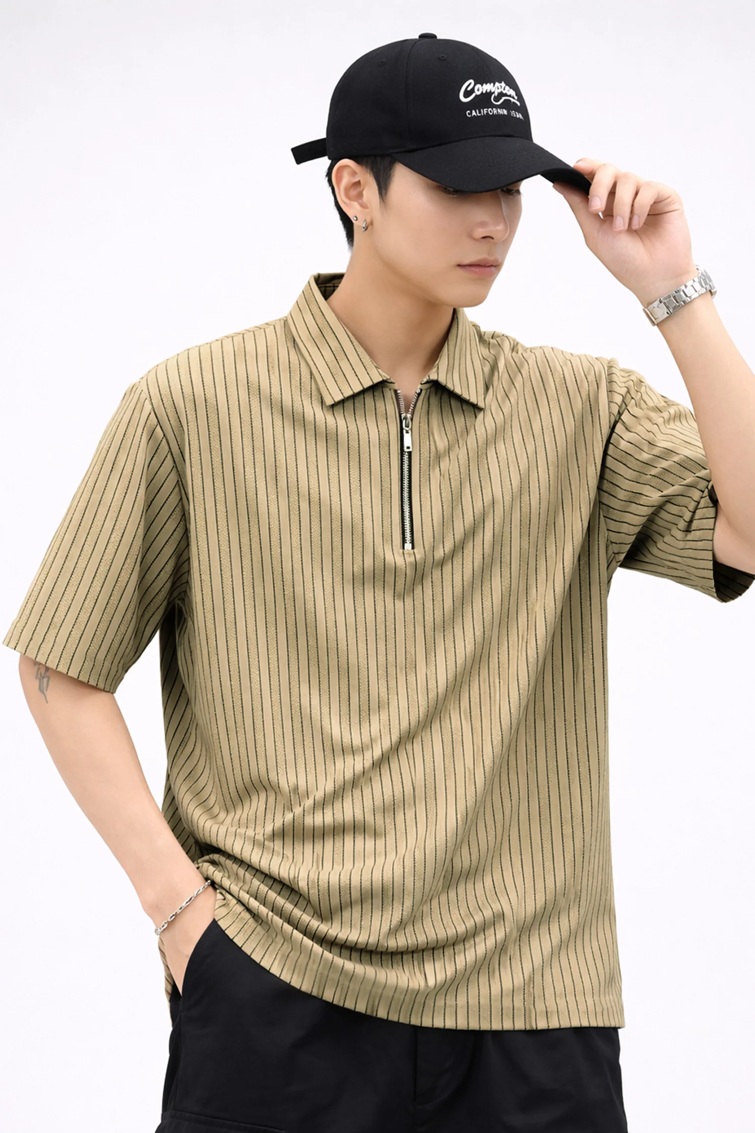 Turbo Quarter-Zip Neckline Style Polo T-Shirt* - Image 13