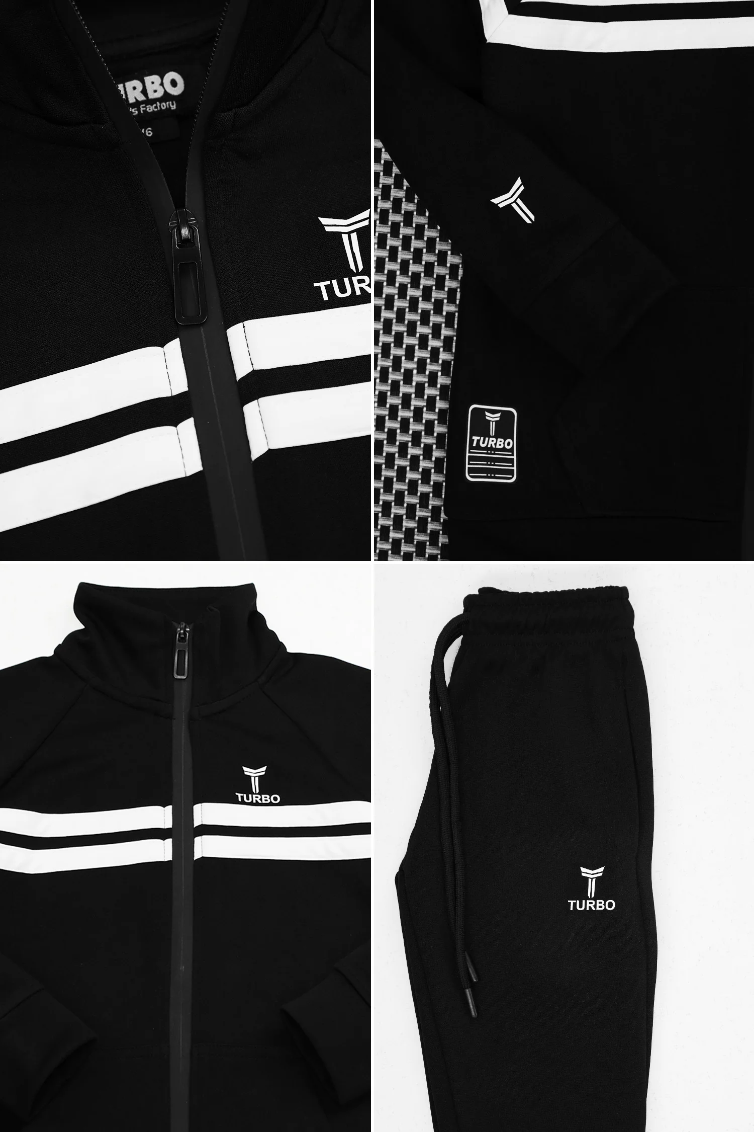 Turbo Edge Slim Fit Full-Zip Unisex Younger Kids Tracksuit - Image 12