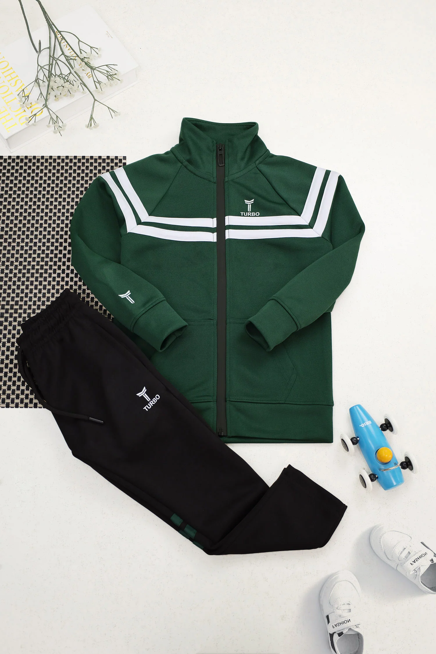 Turbo Edge Slim Fit Full-Zip Unisex Younger Kids Tracksuit - Image 6