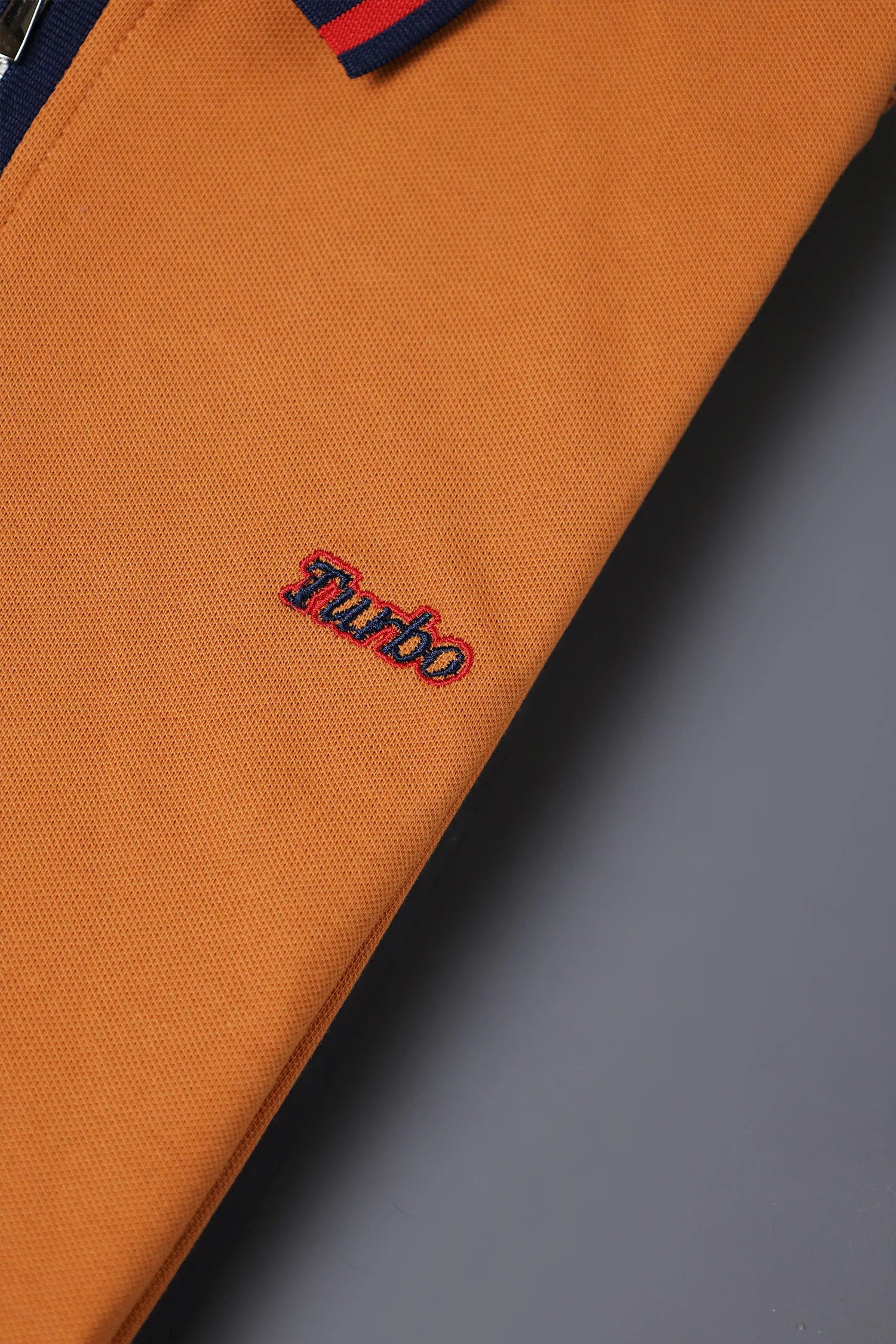 Turbo Record Zip Collar-Block Men's Polo Shirt - Image 15