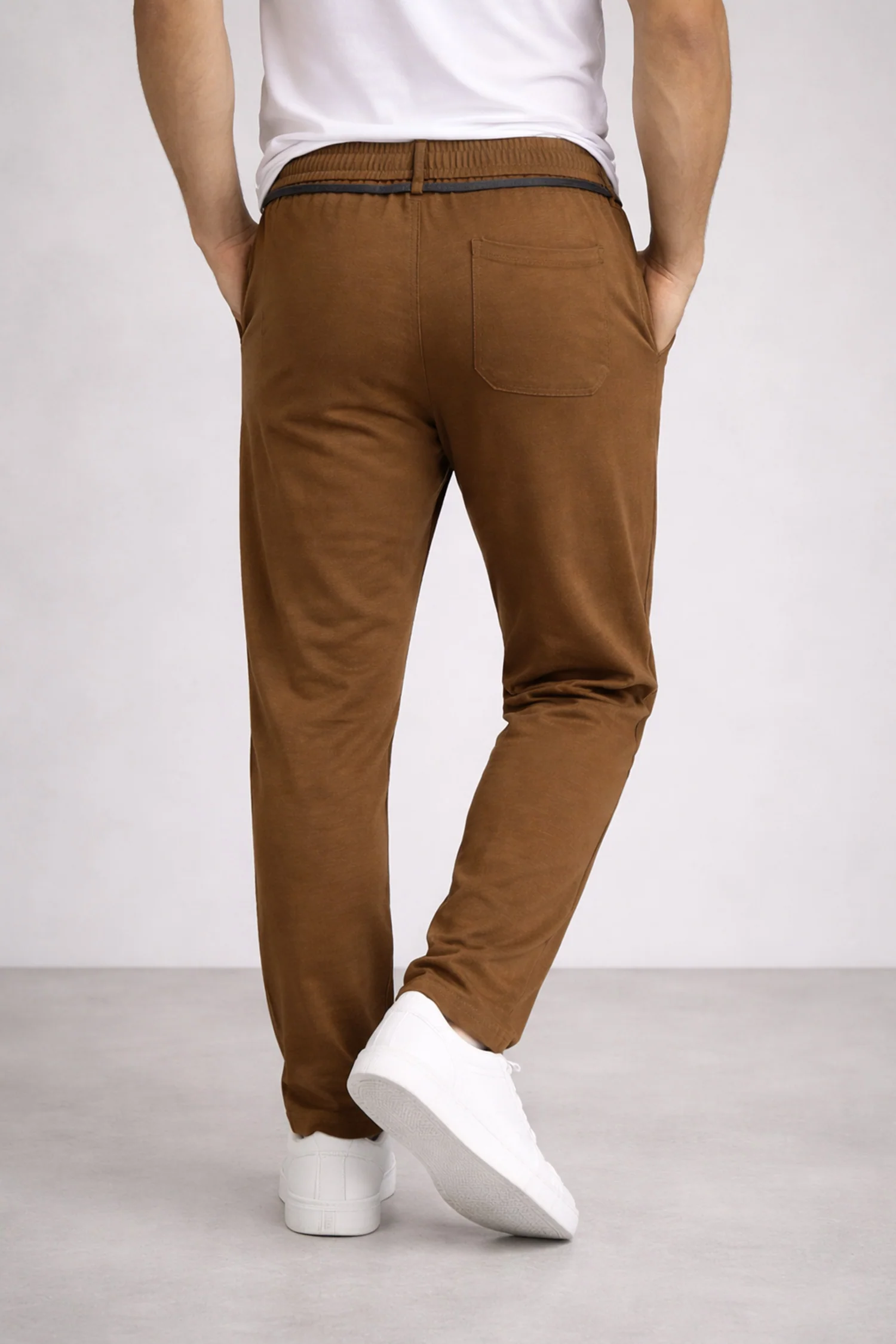 Turbo Regular Fit Training Track Pant Trouser In Coffee - Image 2