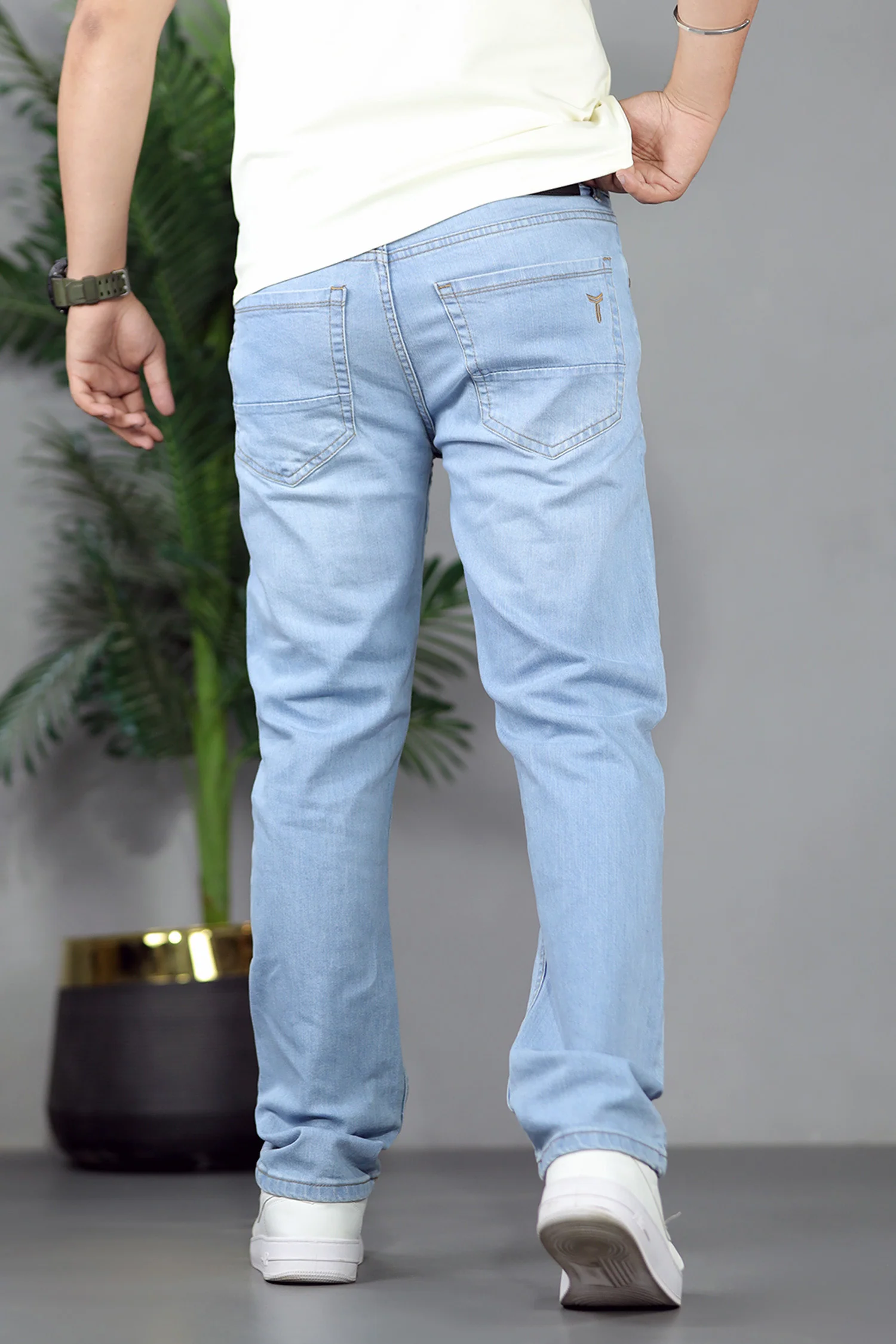 Turbo Urbano Fashion Denim Jeans In Ice Blue - Image 3