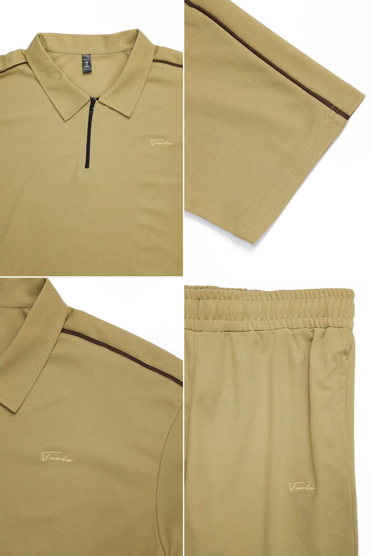 Turbo Retreat Relaxed Zipper Style Tracksuit In Light Skin - Image 4