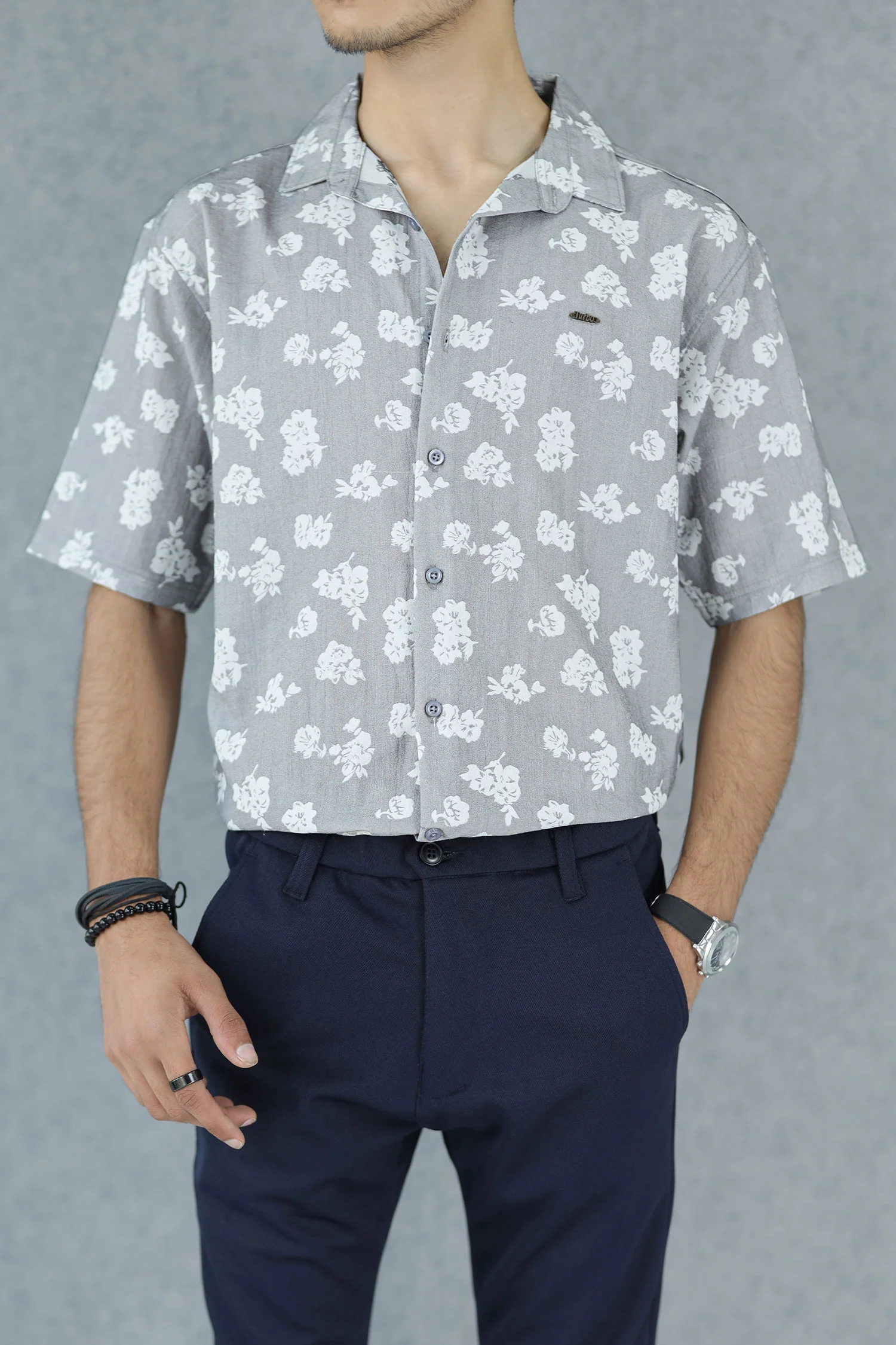Turbo Rich Floral Printed Casual Shirt - Image 2