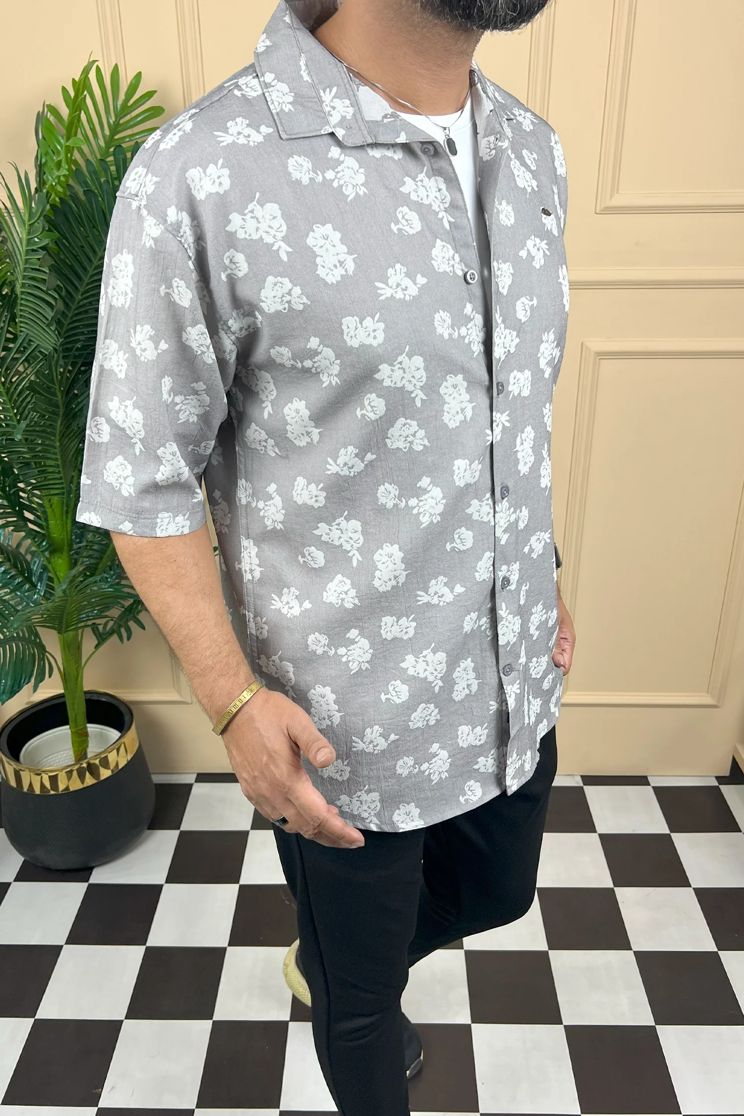 Turbo Rich Floral Printed Casual Shirt - Image 5