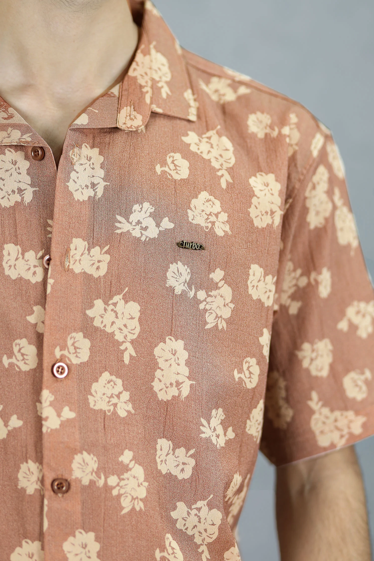 Turbo Rich Floral Printed Casual Shirt - Image 4