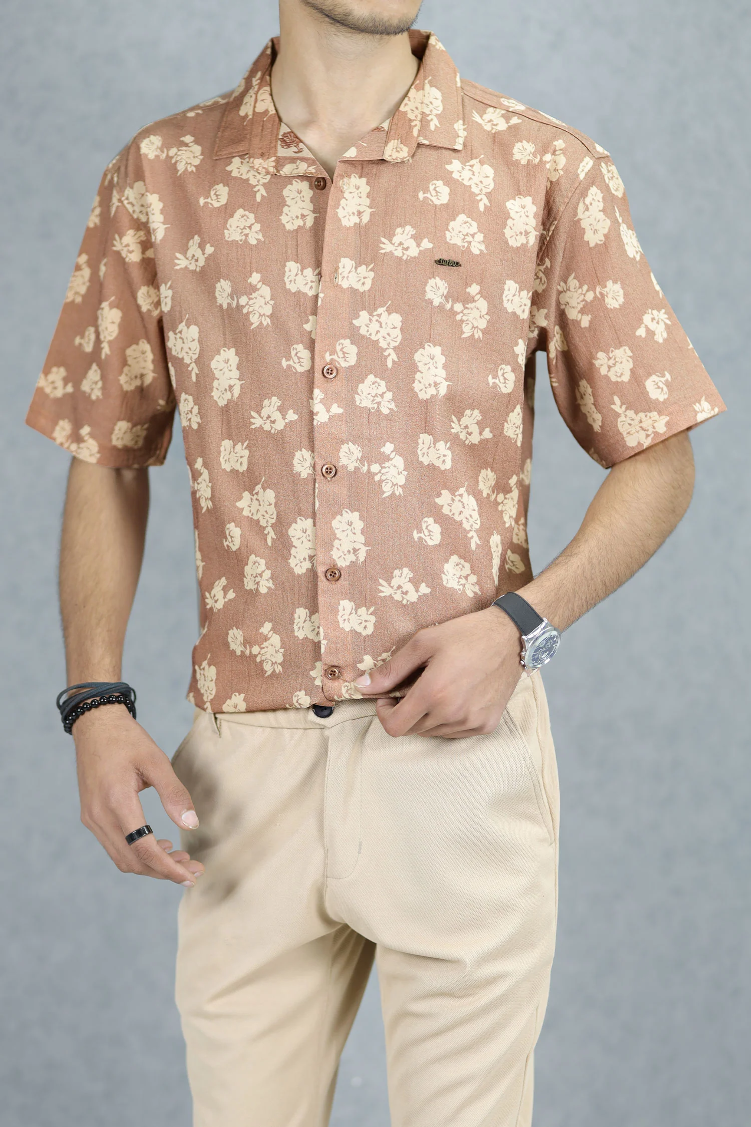 Turbo Rich Floral Printed Casual Shirt - Image 6
