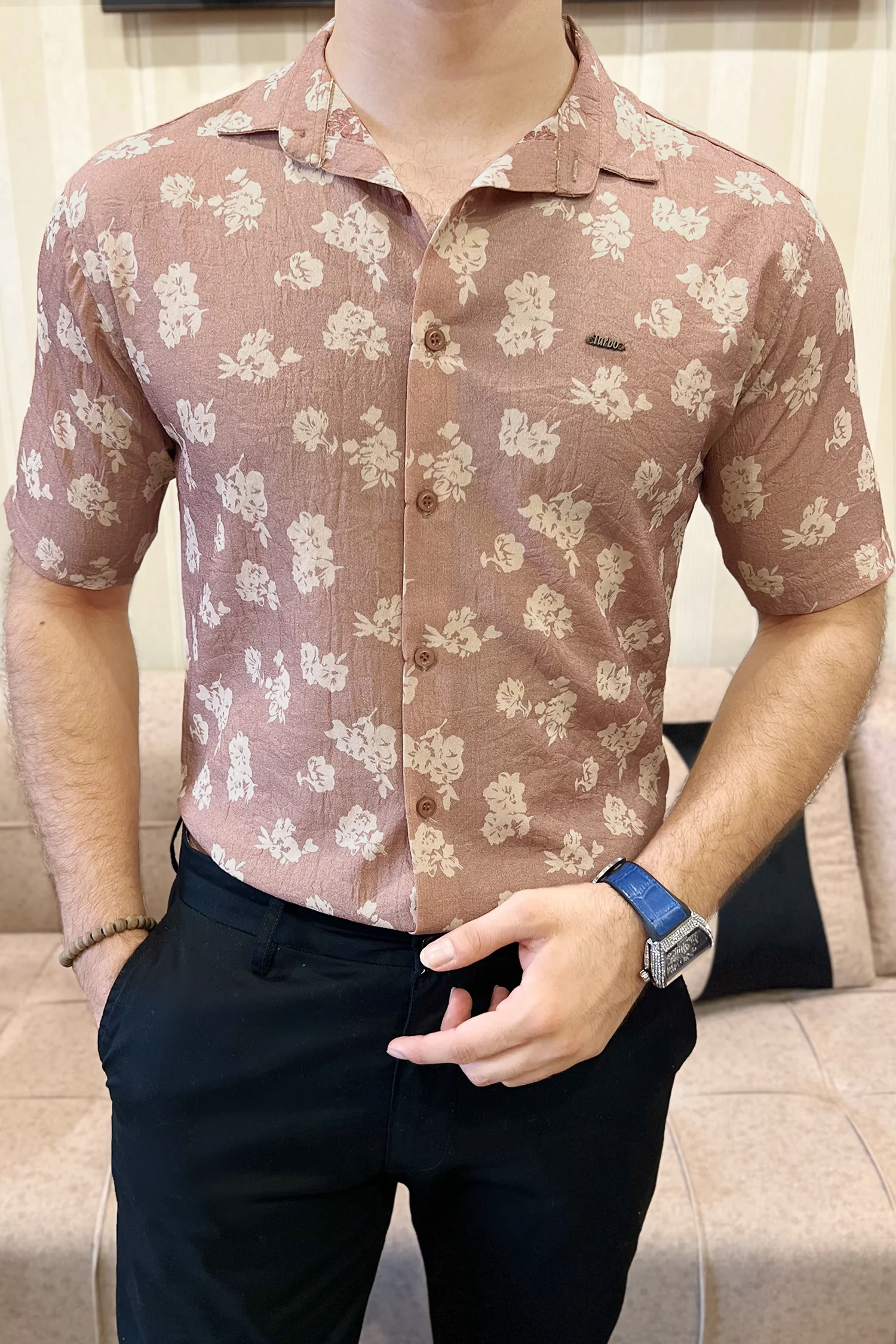 Turbo Rich Floral Printed Casual Shirt - Image 15
