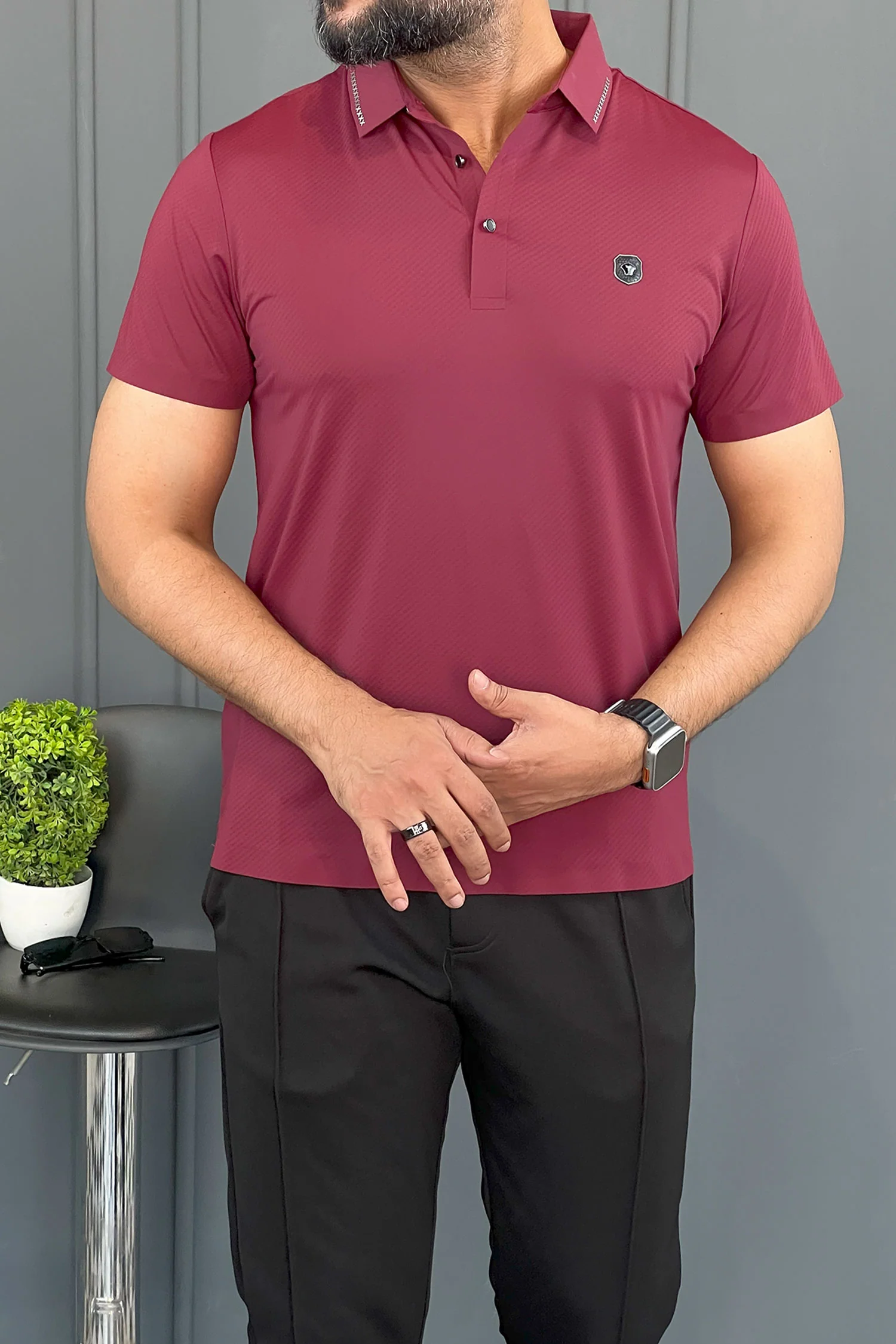 Turbo Royal Luxury Stitchless Men's Polo Shirt - Image 10