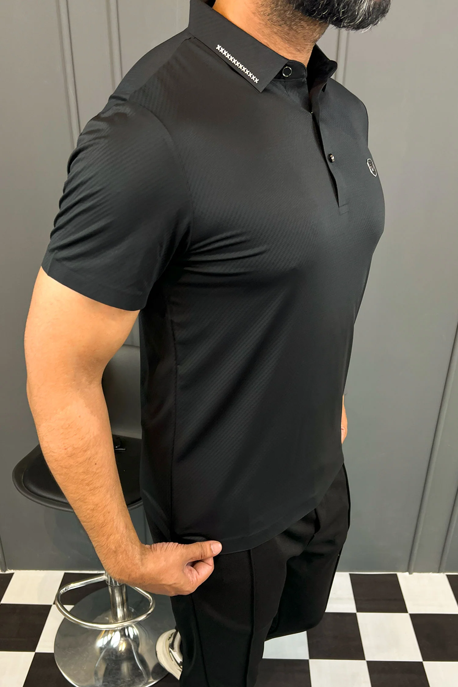 Turbo Royal Luxury Stitchless Men's Polo Shirt - Image 8