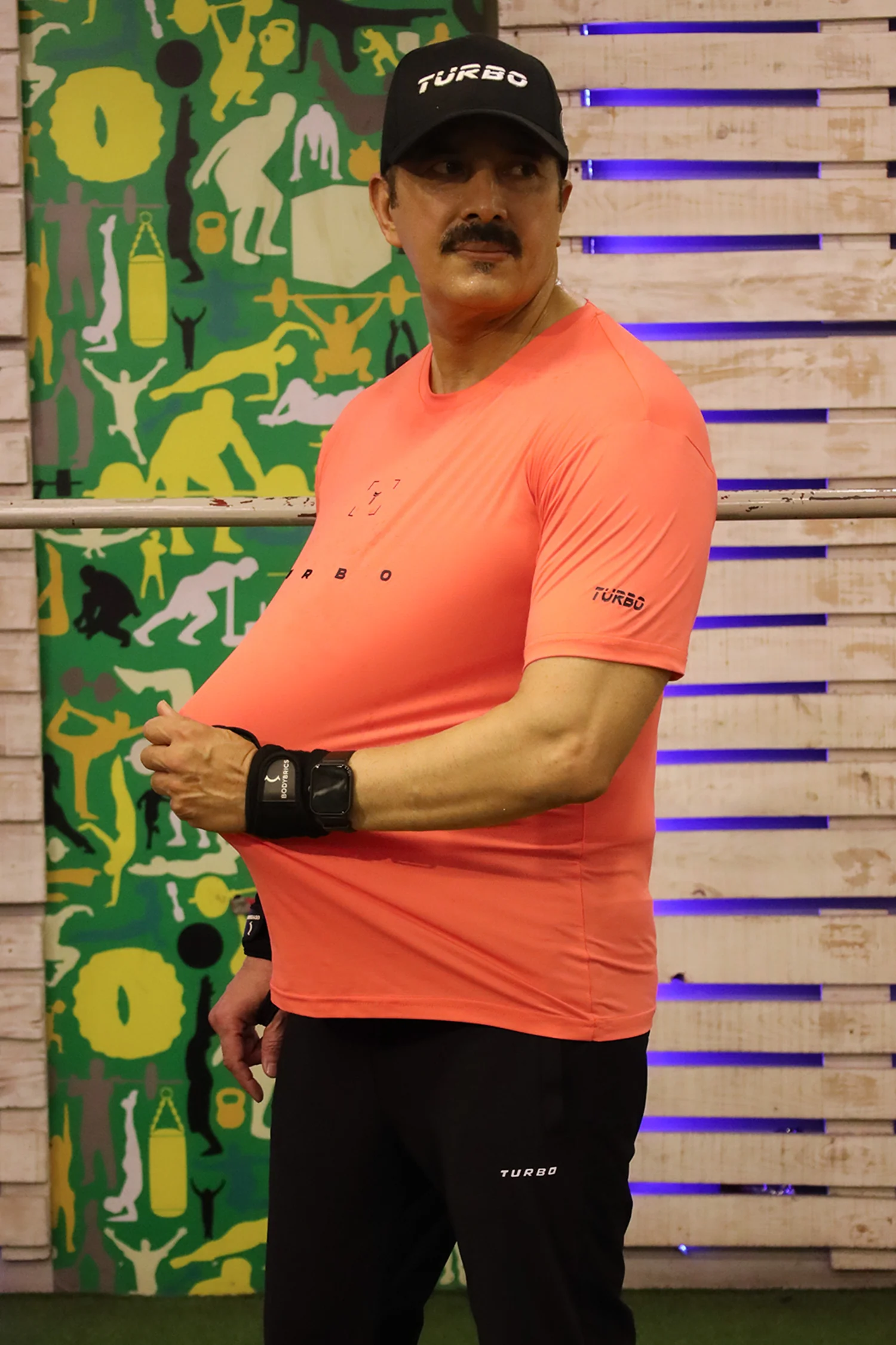 Turbo Scan Energy Breathable Mesh Dry-Fit Tee In Orange - Image 2
