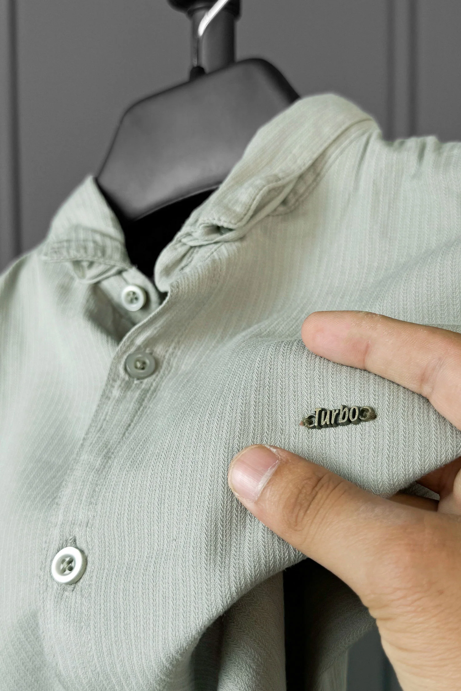 Turbo Self Lining Long Sleeve Cotton Casual Shirt - Image 12