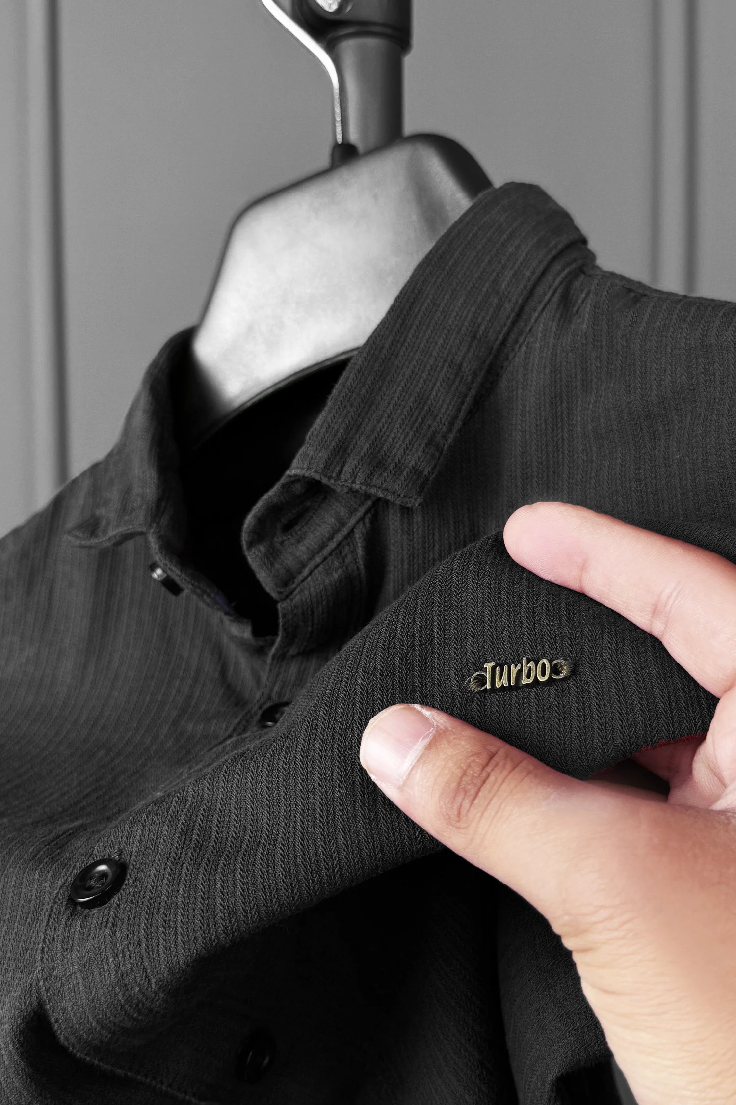 Turbo Self Lining Long Sleeve Cotton Casual Shirt - Image 17