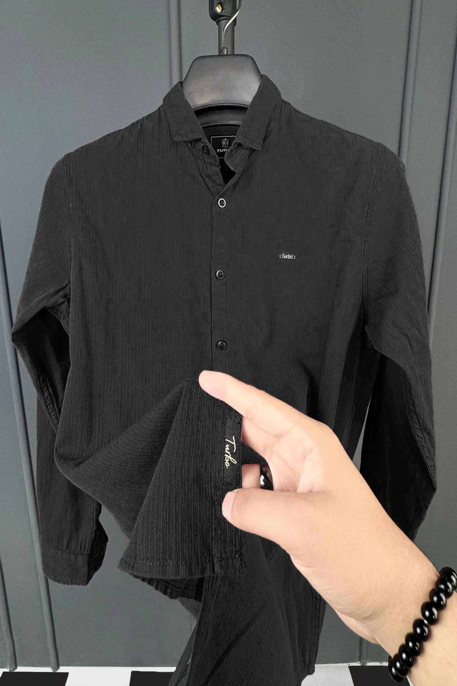 Turbo Self Lining Long Sleeve Cotton Casual Shirt - Image 18