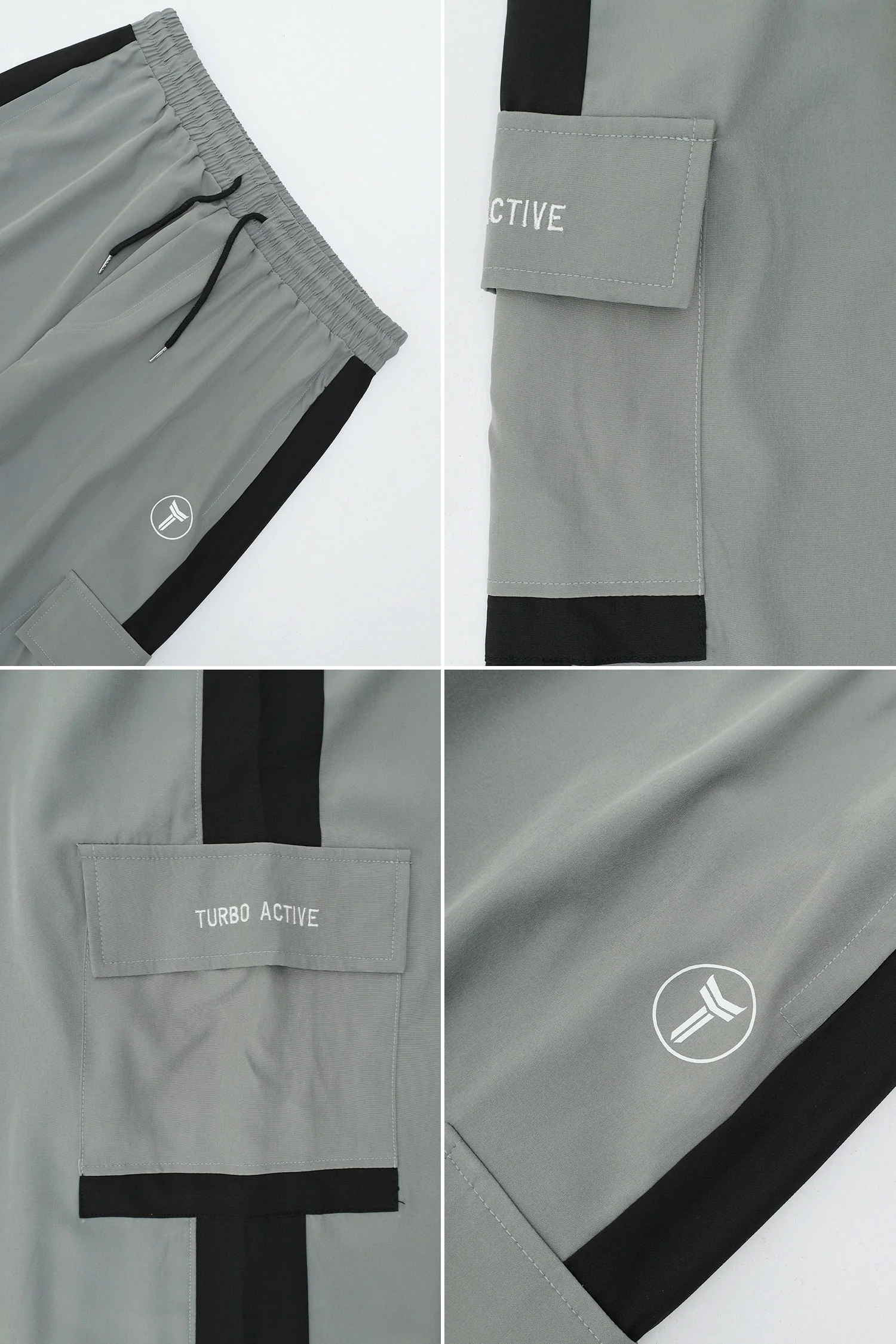 Turbo Series – Dual Tone Loose Bottom Trouser In Slate Grey - Image 4