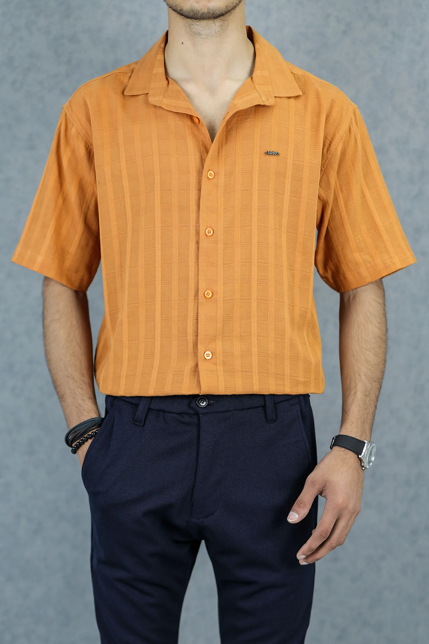 Turbo ShowOff Self Pattern Casual Shirt - Image 2