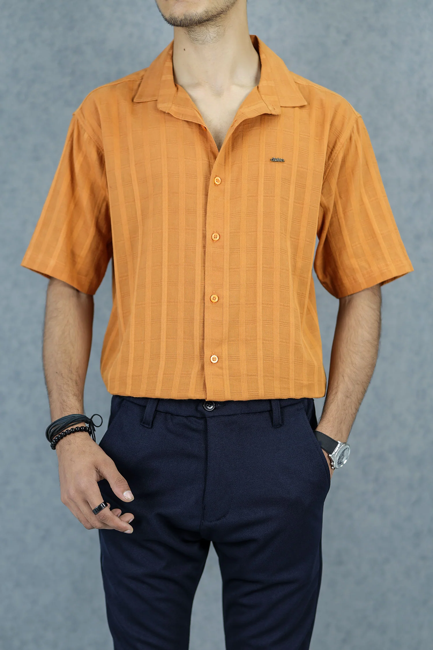 Turbo ShowOff Self Pattern Casual Shirt - Image 4