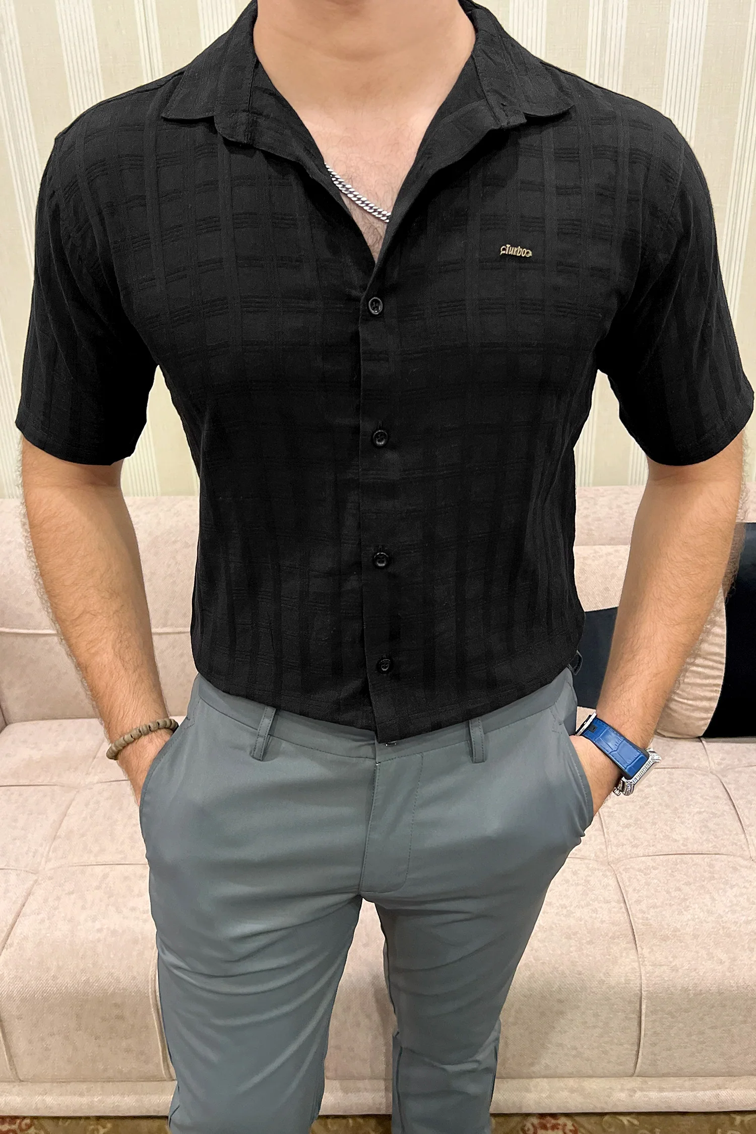 Turbo ShowOff Self Pattern Casual Shirt - Image 11