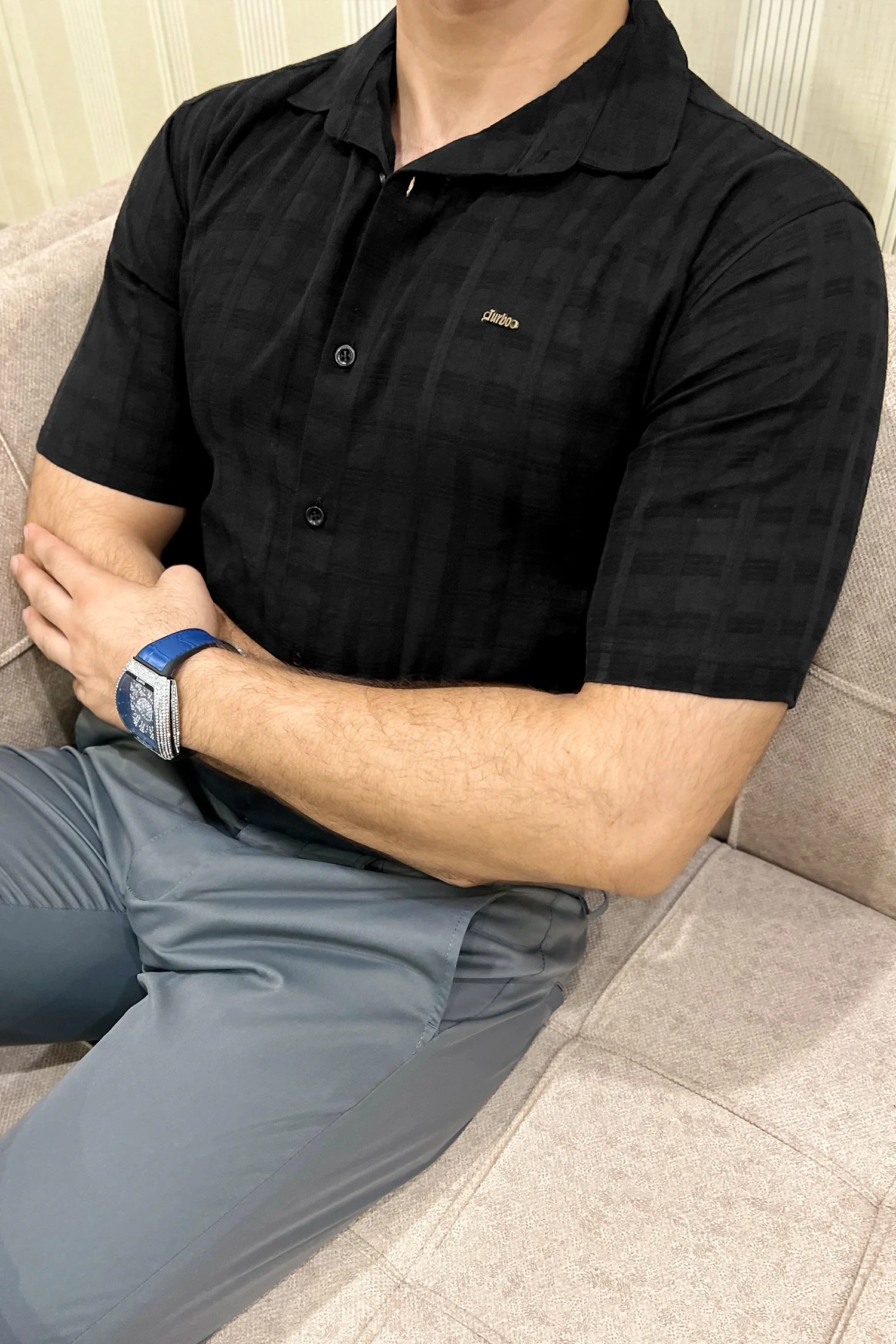 Turbo ShowOff Self Pattern Casual Shirt - Image 12