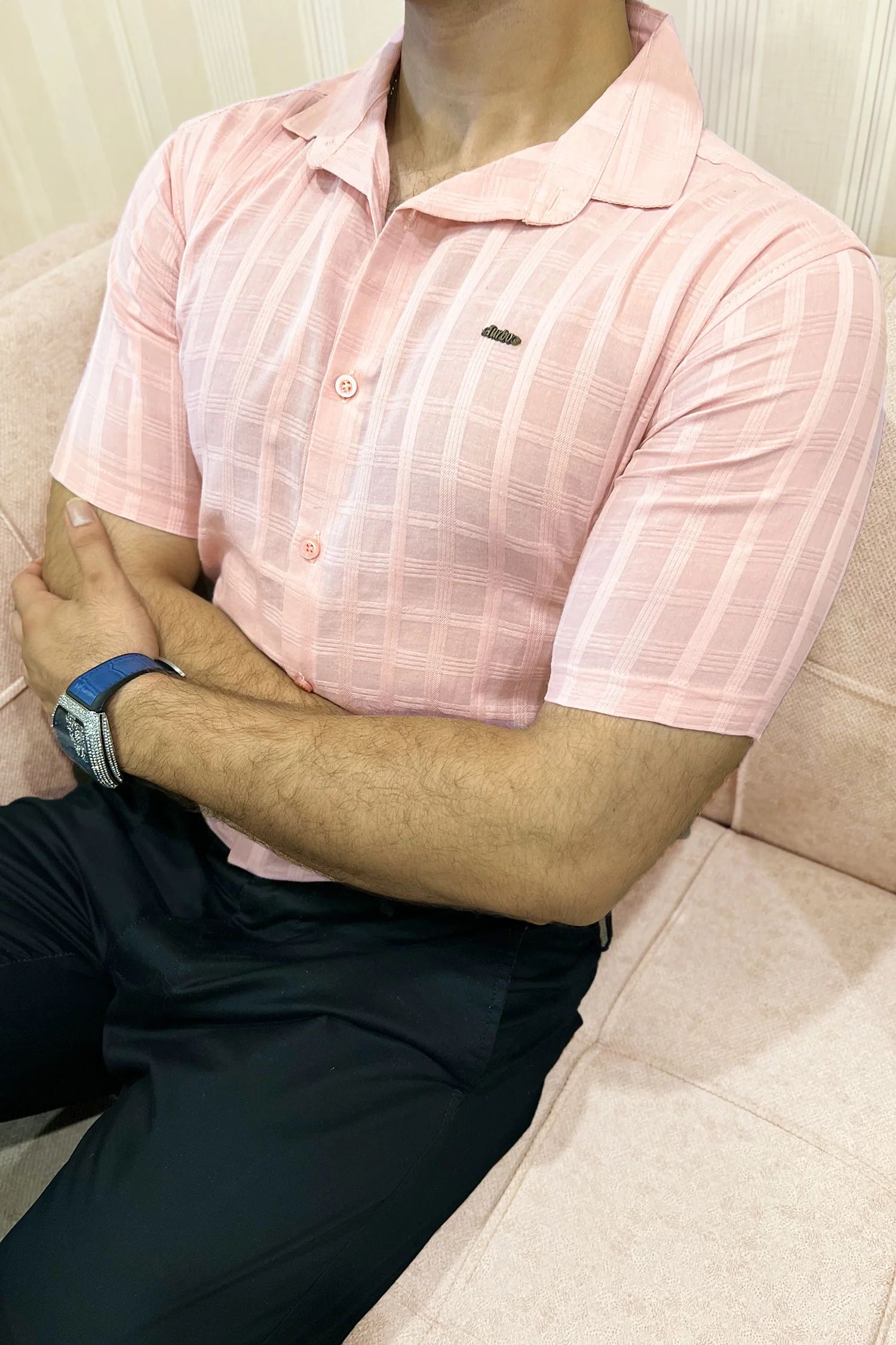 Turbo ShowOff Self Pattern Casual Shirt - Image 4