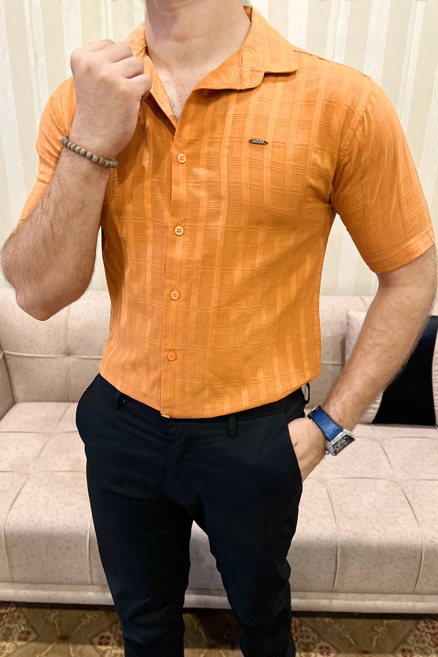 Turbo ShowOff Self Pattern Casual Shirt - Image 9